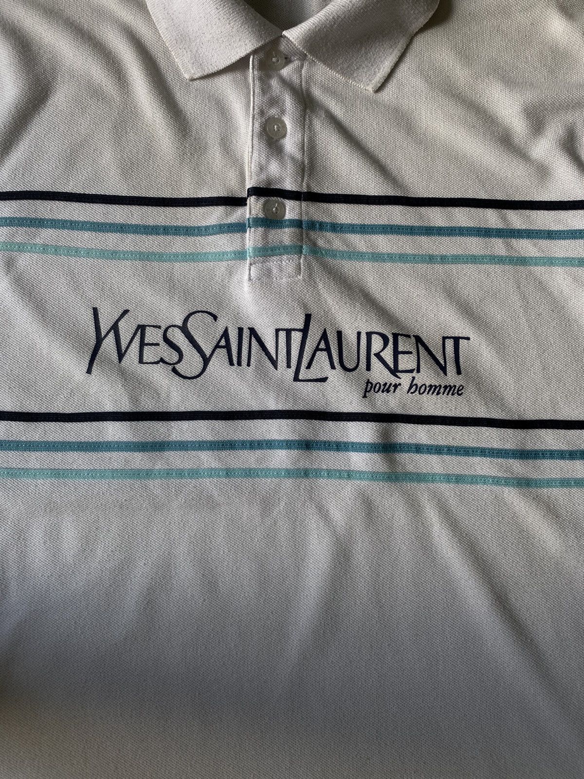 Yves Saint Laurent Yves Saint Laurent Polo T-shirt big logo Size US L / EU 52-54 / 3 - 5 Thumbnail