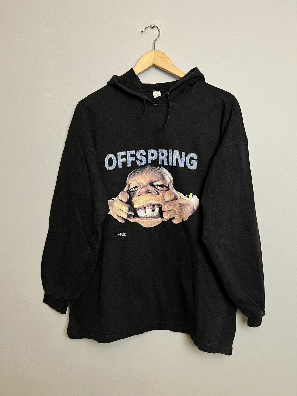 image of Band Tees x Grail 90's Vintage The Offspring Kid Punk Band Hoodie Grail in Black (Size XL)