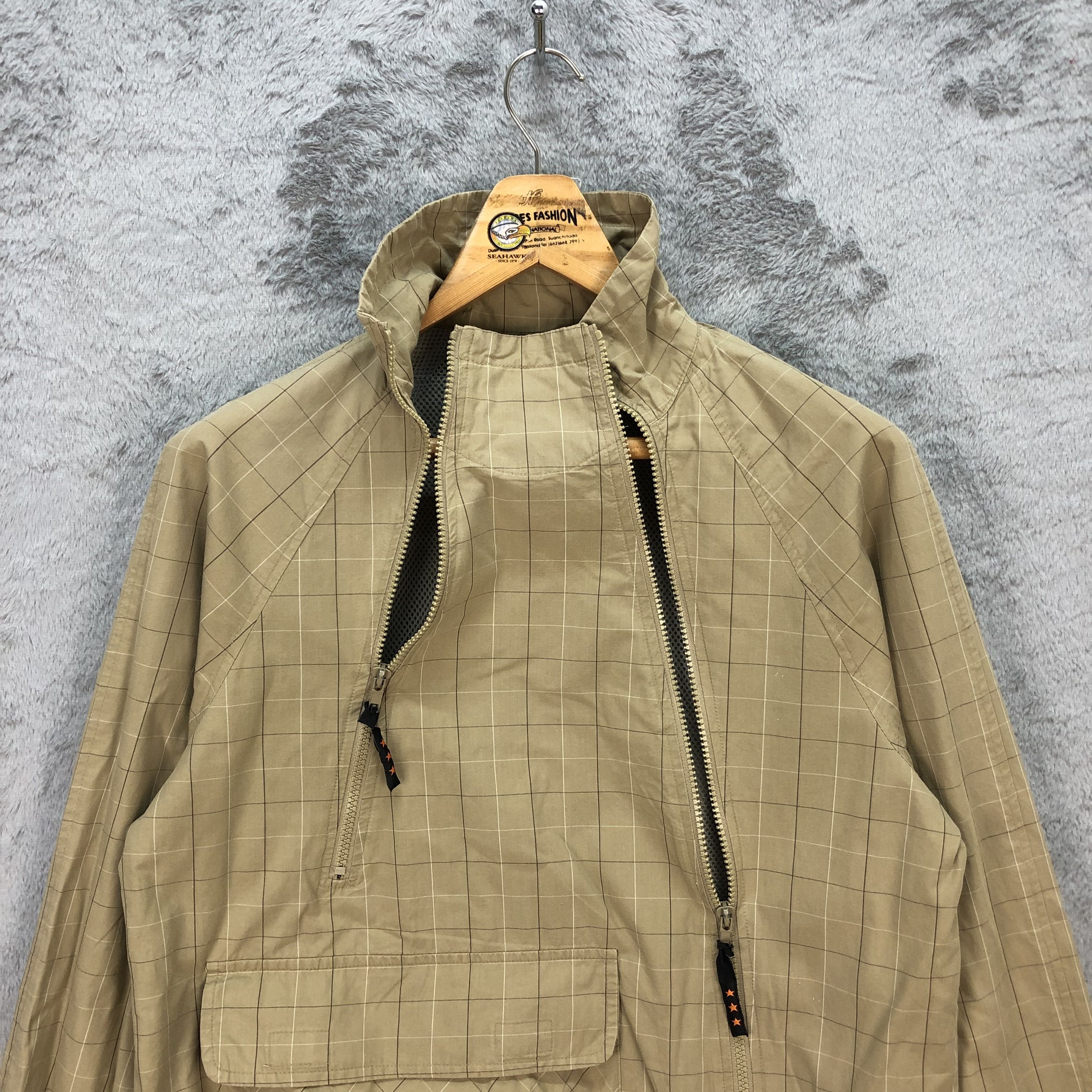 Japanese Brand Asymmetric Monkey Pockey Check / Plaid Jacket #5959-215 Size US M / EU 48-50 / 2 - 7 Thumbnail