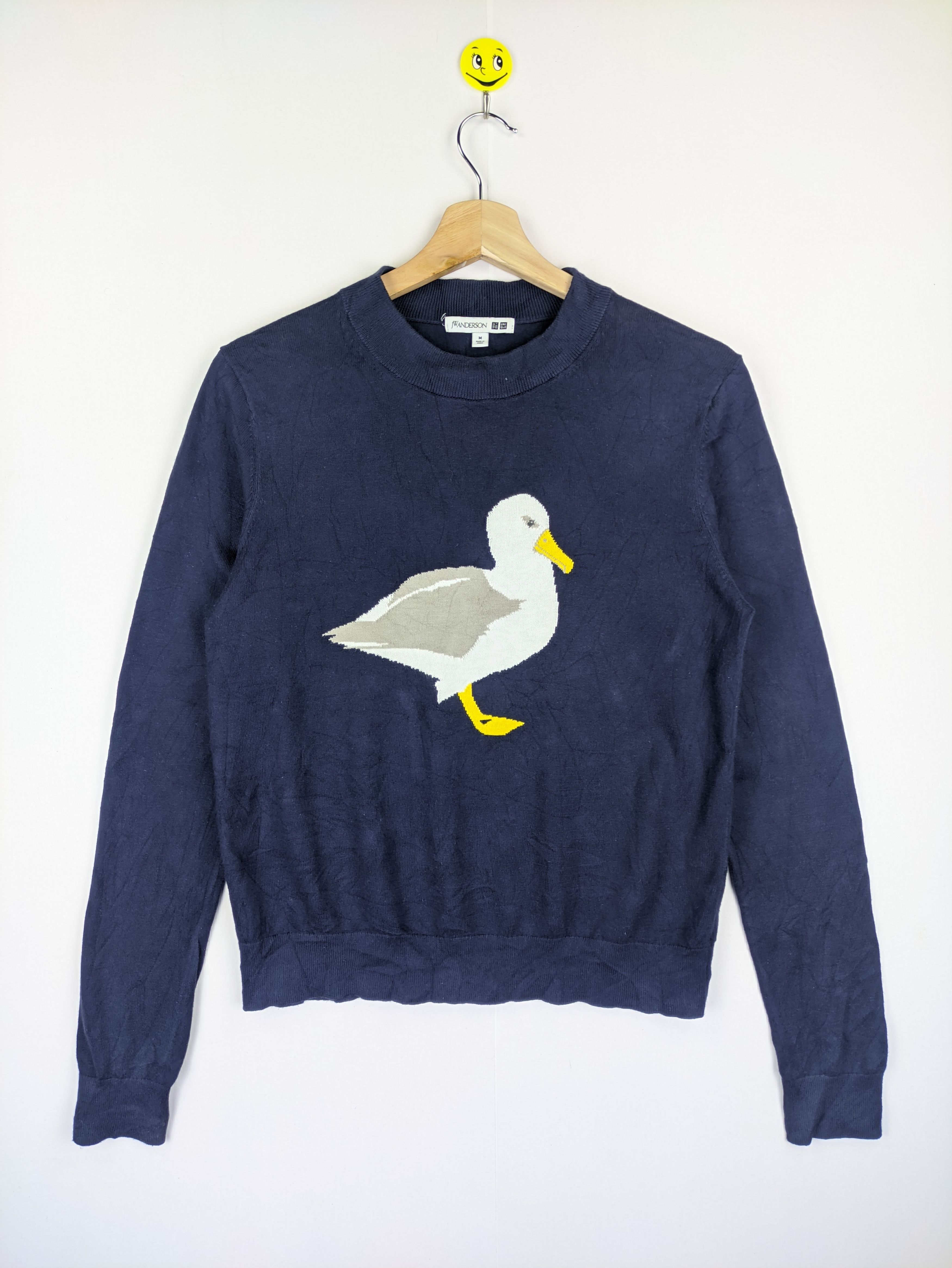 image of J W Anderson x Uniqlo Stealscropped Sweatshirt By Uniqlo J.w.anderson in Dark Blue, Women's (Size M