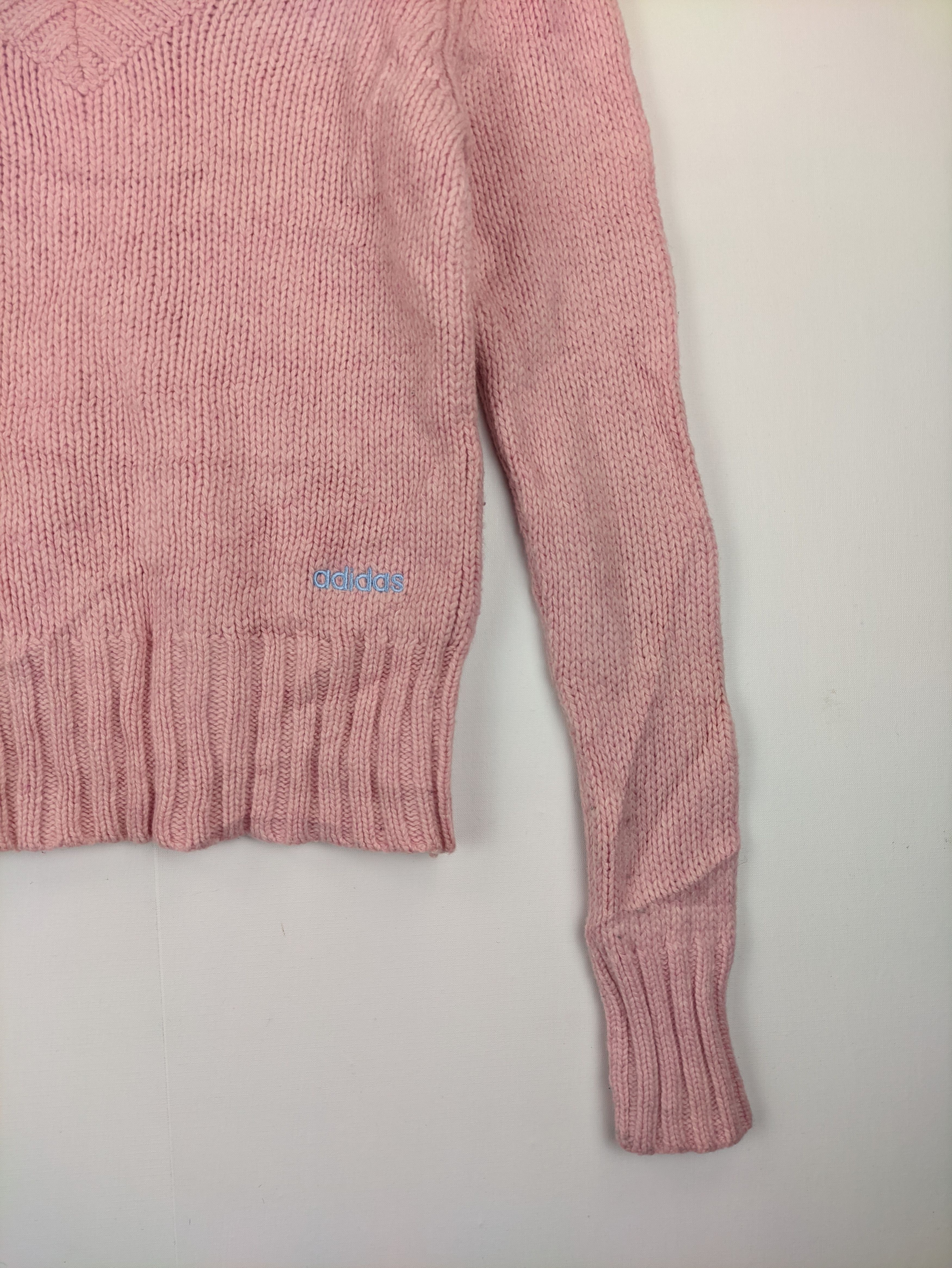 Adidas Steals🔥Adidas Cable Knit Sweater V Neck Size S / US 4 / IT 40 - 7 Thumbnail