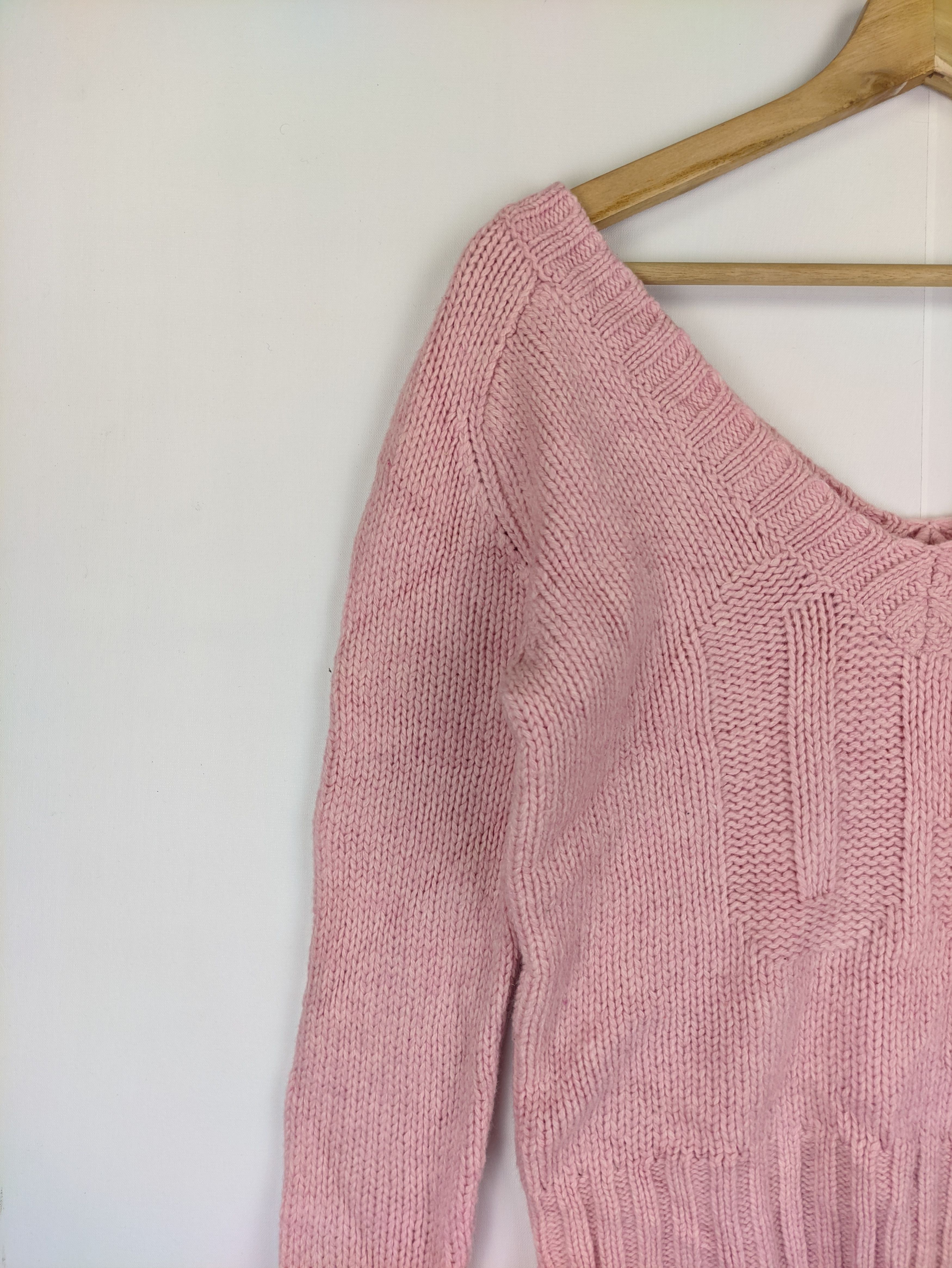 Adidas Steals🔥Adidas Cable Knit Sweater V Neck Size S / US 4 / IT 40 - 4 Thumbnail