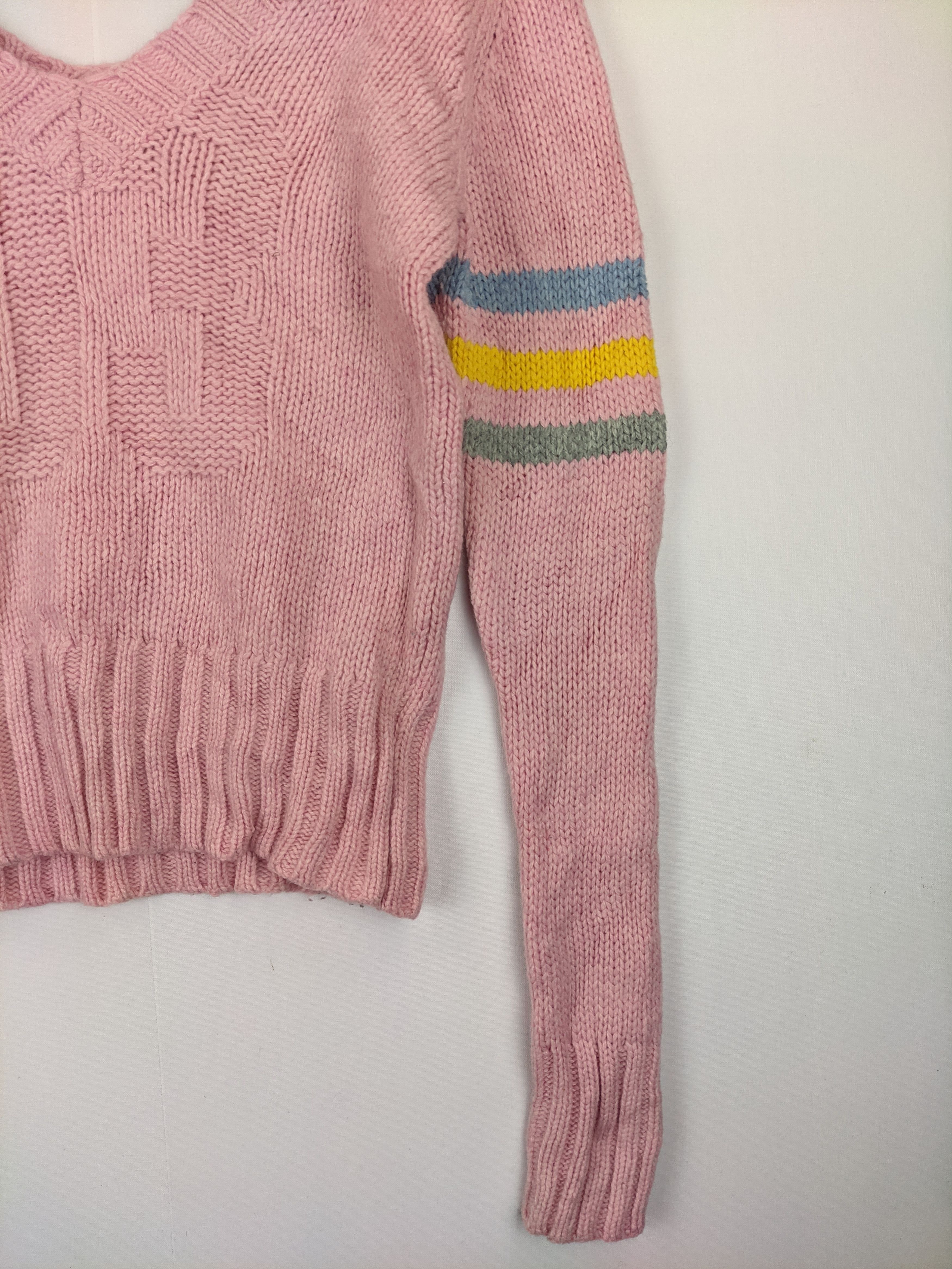 Adidas Steals🔥Adidas Cable Knit Sweater V Neck Size S / US 4 / IT 40 - 5 Thumbnail