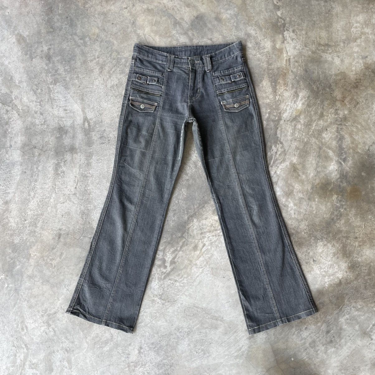 Japanese Brand Vintage Advantage JAPAN Faded Flared Casual Pants W30x29 Size US 30 / EU 46 - 1 Thumbnail