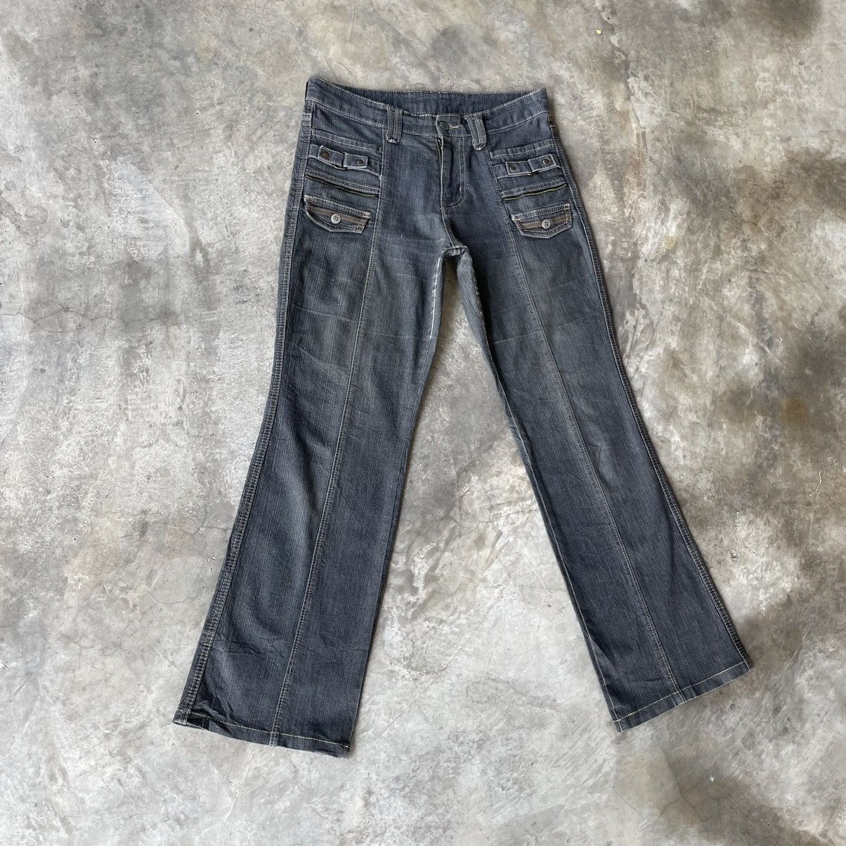 Japanese Brand Vintage Advantage JAPAN Faded Flared Casual Pants W30x29 Size US 30 / EU 46 - 2 Thumbnail