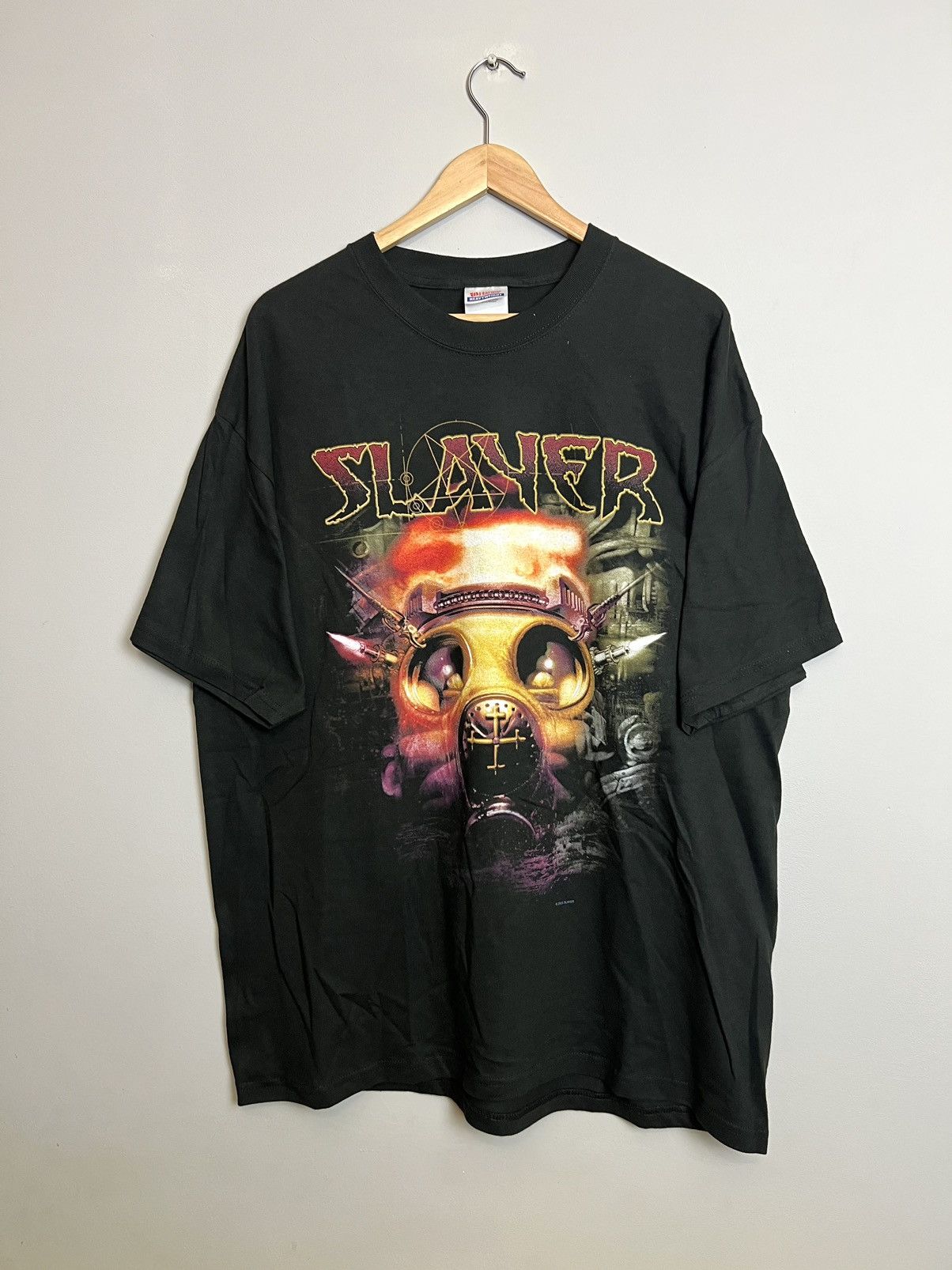 image of Band Tees x Slayer Vintage Deadstock Slayer 2003 Tour Metal Band Tshirt Grail in Black (Size XL)