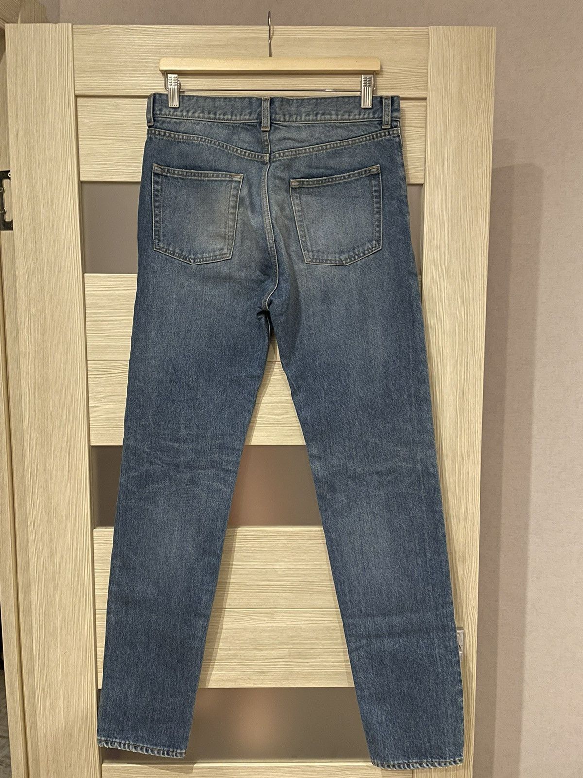 Saint Laurent Paris Saint Laurent Paris D14 Embroidered Logo Vintage Blue Jeans Size US 32 / EU 48 - 2 Thumbnail