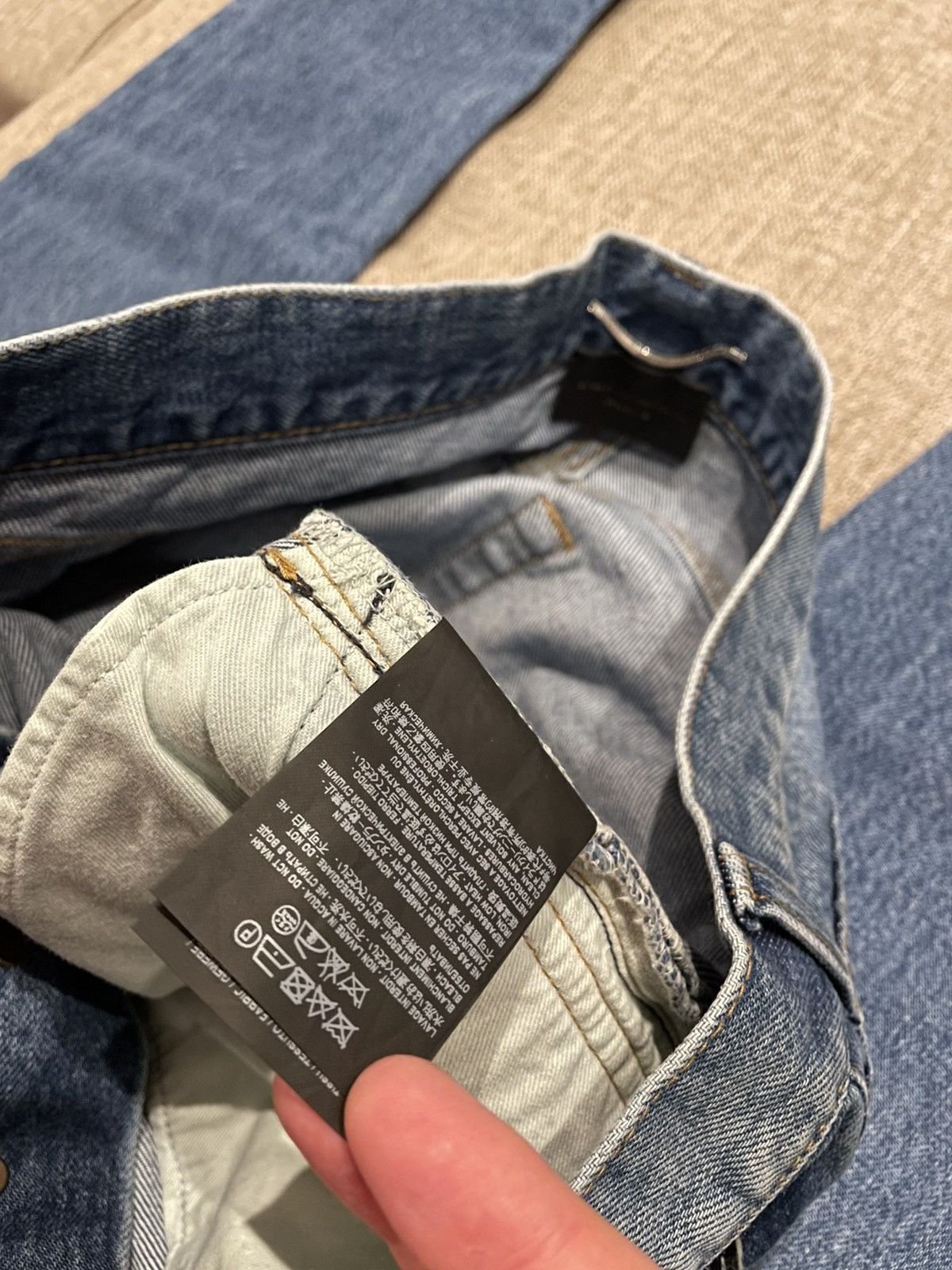 Saint Laurent Paris Saint Laurent Paris D14 Embroidered Logo Vintage Blue Jeans Size US 32 / EU 48 - 10 Thumbnail