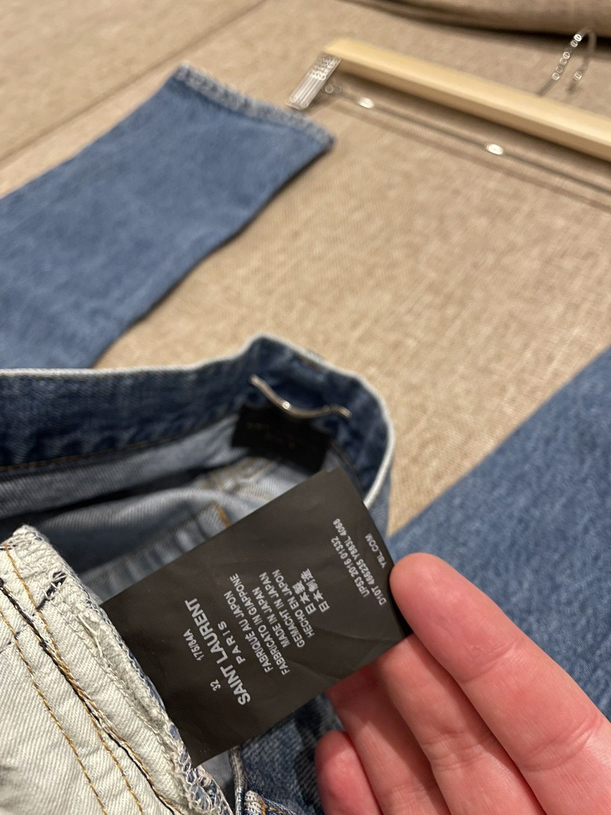 Saint Laurent Paris Saint Laurent Paris D14 Embroidered Logo Vintage Blue Jeans Size US 32 / EU 48 - 8 Thumbnail