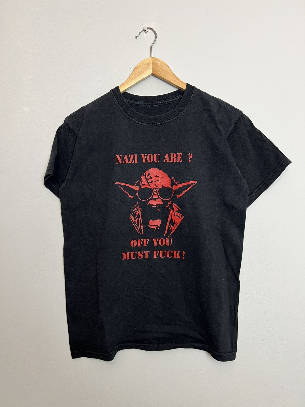 Seditionaries 00s Vintage Yoda Star Wars Nazi You Are? Fuck off Humor Tee Size US M / EU 48-50 / 2 - 1 Thumbnail