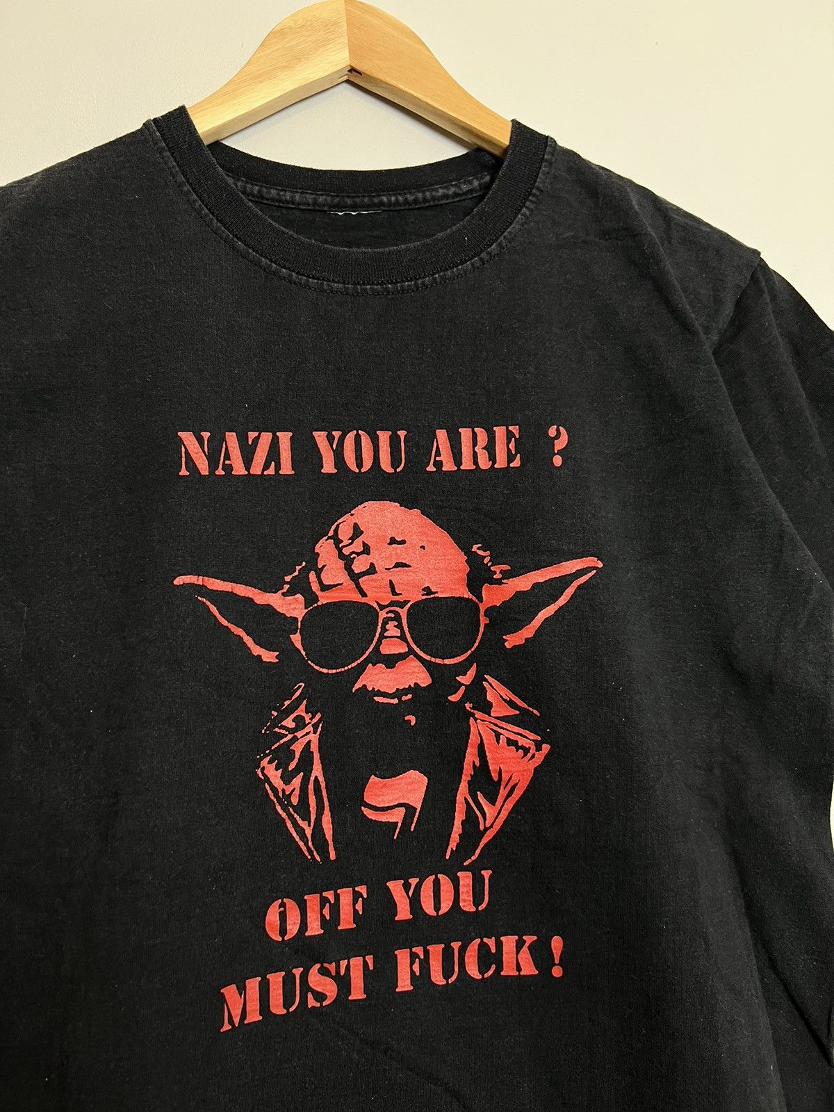 Seditionaries 00s Vintage Yoda Star Wars Nazi You Are? Fuck off Humor Tee Size US M / EU 48-50 / 2 - 2 Thumbnail