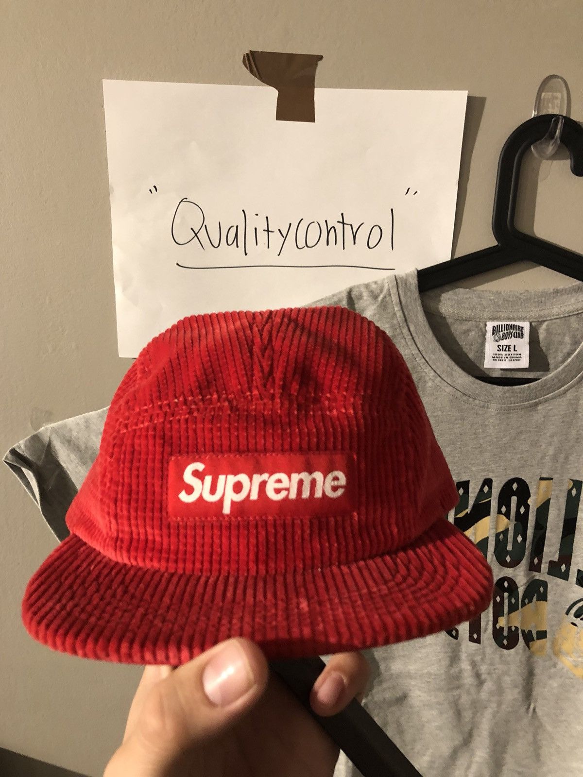 Supreme Corduroy Red Hats for Men for sale