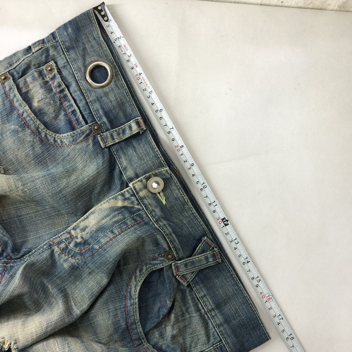 If Six Was Nine × Japanese Brand Flare jeans☠️Agate rippe Distressed Bootcut denim pant Size US 32 / EU 48 - 10 Thumbnail