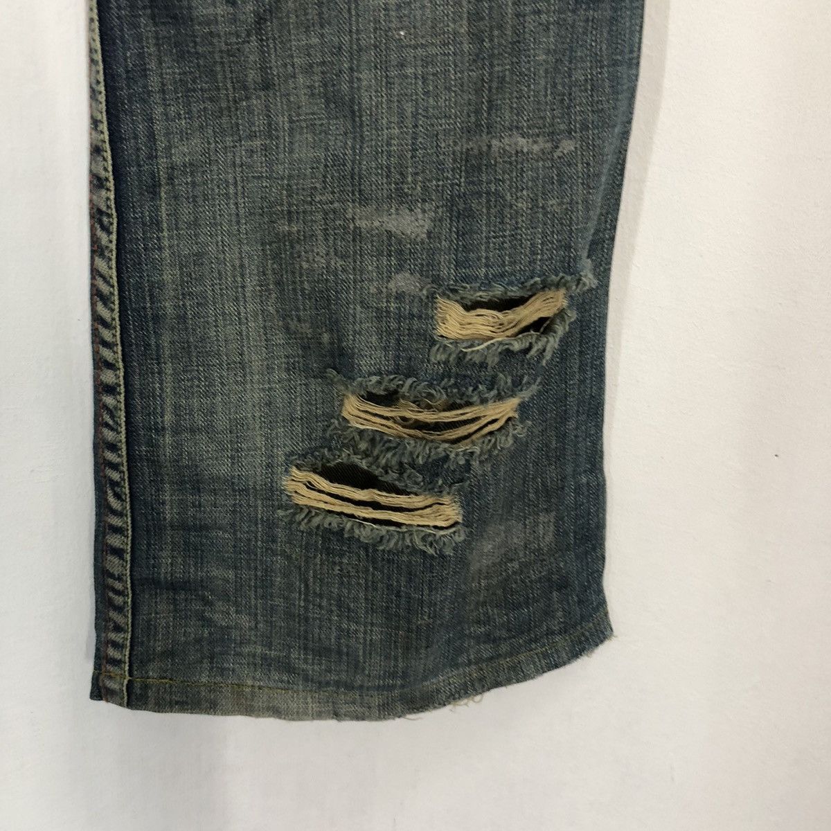 If Six Was Nine × Japanese Brand Flare jeans☠️Agate rippe Distressed Bootcut denim pant Size US 32 / EU 48 - 9 Thumbnail