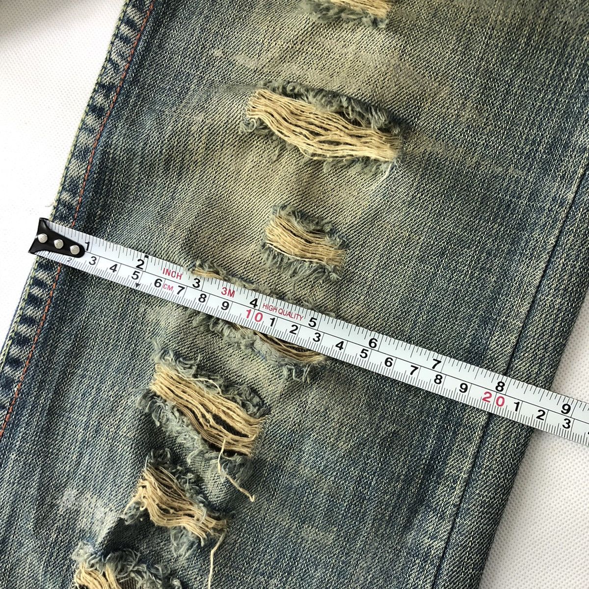 If Six Was Nine × Japanese Brand Flare jeans☠️Agate rippe Distressed Bootcut denim pant Size US 32 / EU 48 - 13 Thumbnail