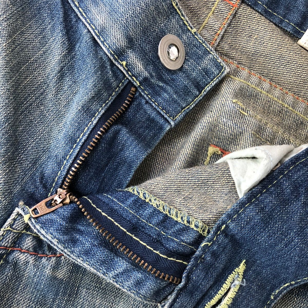 If Six Was Nine × Japanese Brand Flare jeans☠️Agate rippe Distressed Bootcut denim pant Size US 32 / EU 48 - 16 Thumbnail