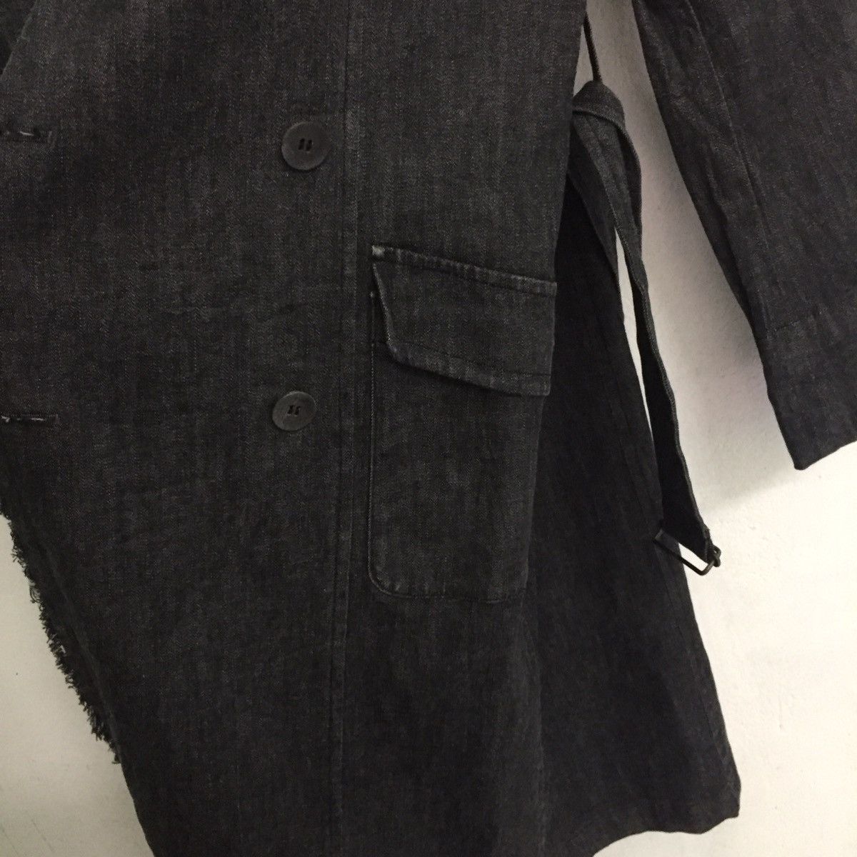 Japanese Brand Zubzubi Miyazaki Masahiro Distress/Hairy Side Long Jacket Size US M / EU 48-50 / 2 - 16 Thumbnail