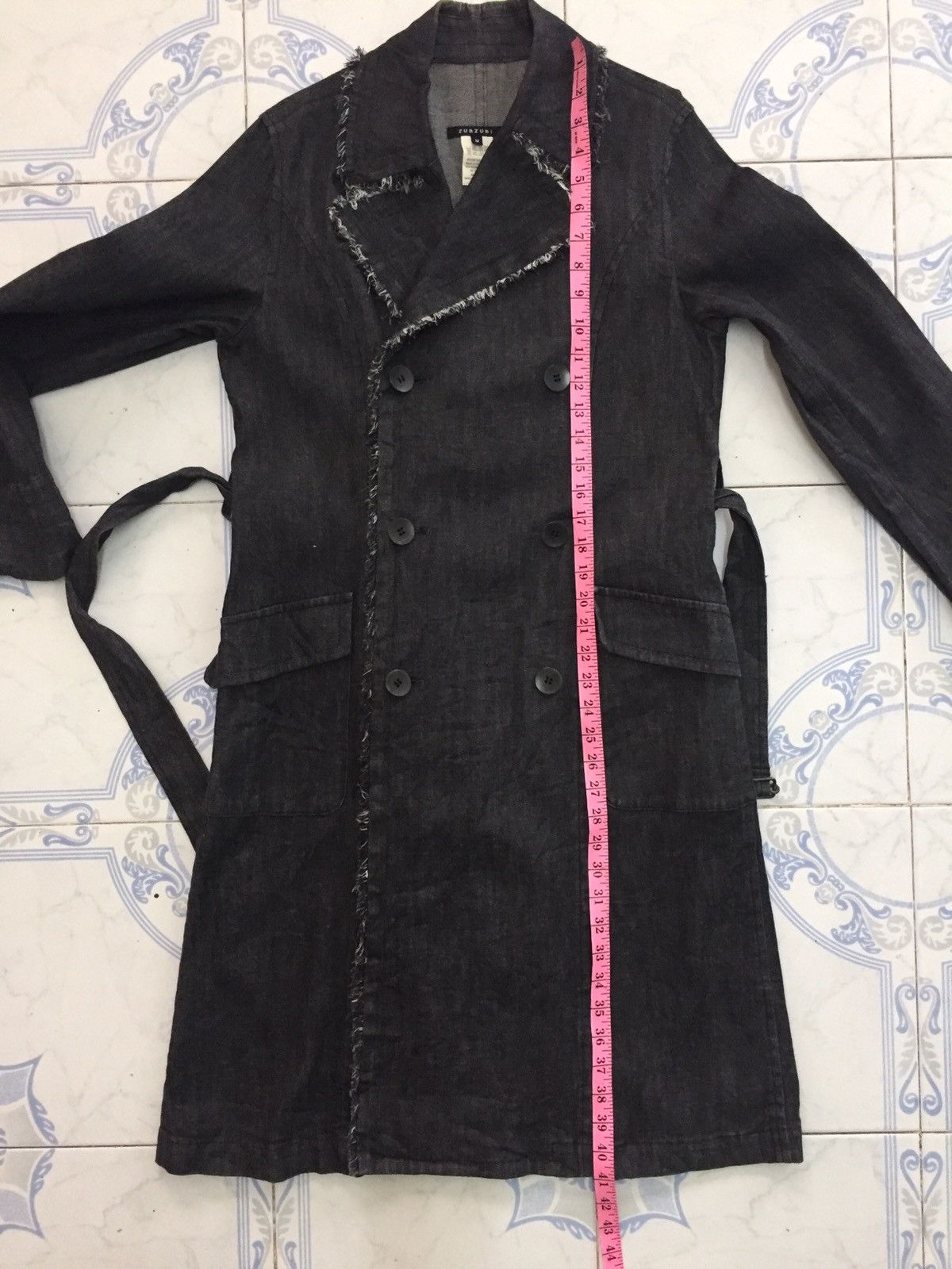 Japanese Brand Zubzubi Miyazaki Masahiro Distress/Hairy Side Long Jacket Size US M / EU 48-50 / 2 - 22 Thumbnail