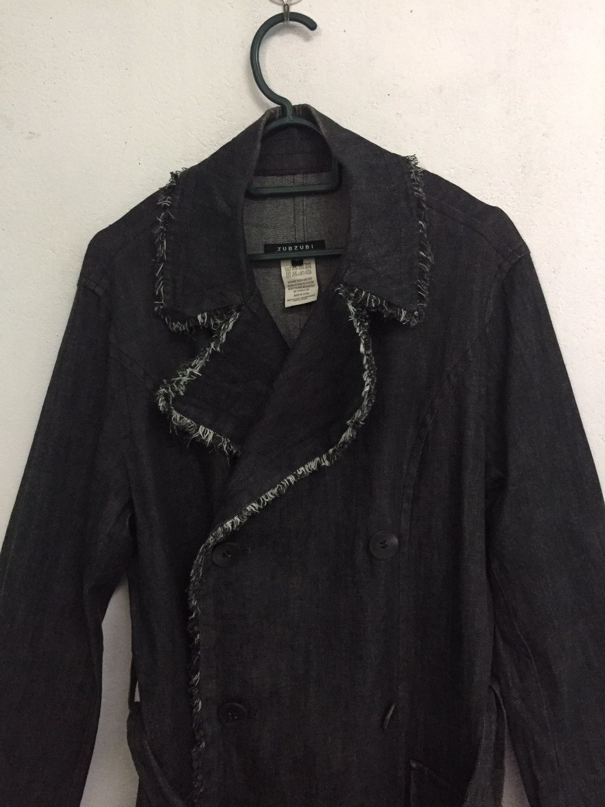 Japanese Brand Zubzubi Miyazaki Masahiro Distress/Hairy Side Long Jacket Size US M / EU 48-50 / 2 - 2 Thumbnail