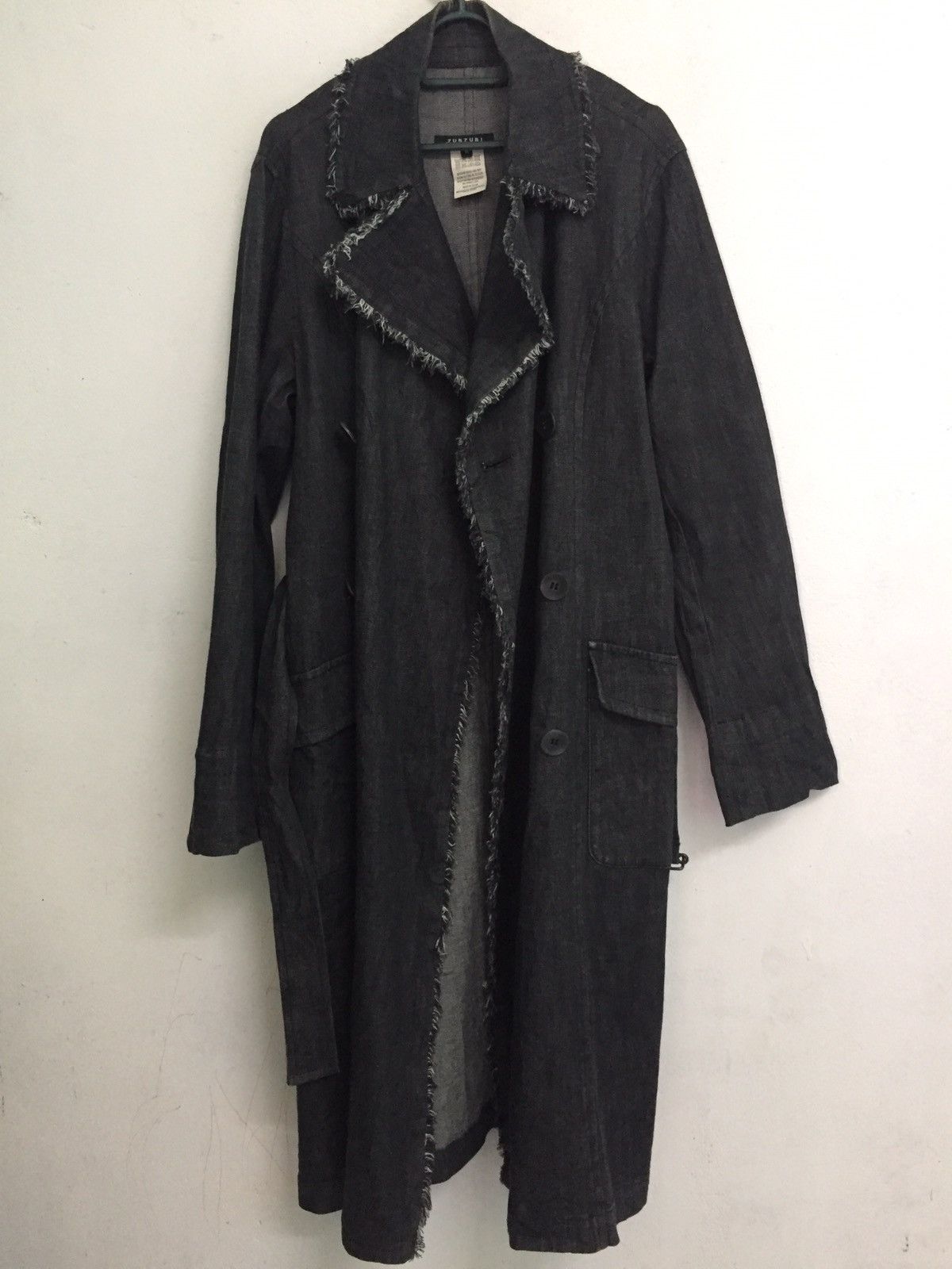Japanese Brand Zubzubi Miyazaki Masahiro Distress/Hairy Side Long Jacket Size US M / EU 48-50 / 2 - 14 Thumbnail