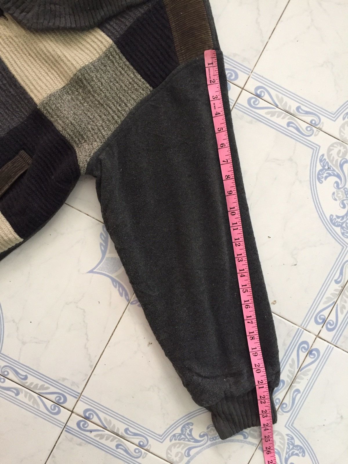 Japanese Brand Patch Style Mix Knitwear Fleece Jacket Design Size US L / EU 52-54 / 3 - 16 Thumbnail