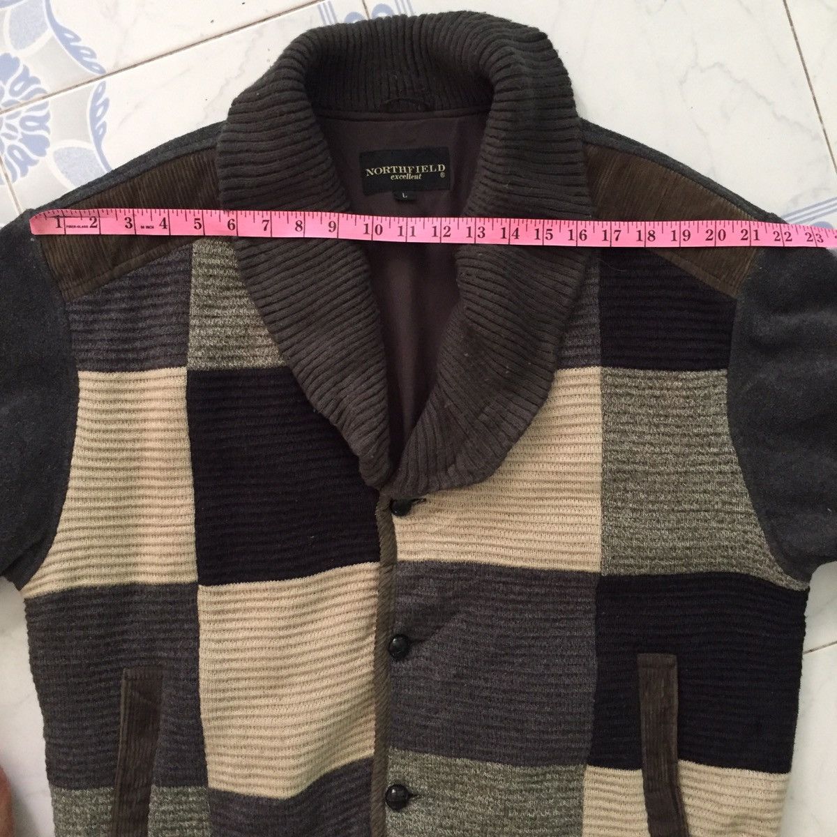 Japanese Brand Patch Style Mix Knitwear Fleece Jacket Design Size US L / EU 52-54 / 3 - 15 Thumbnail