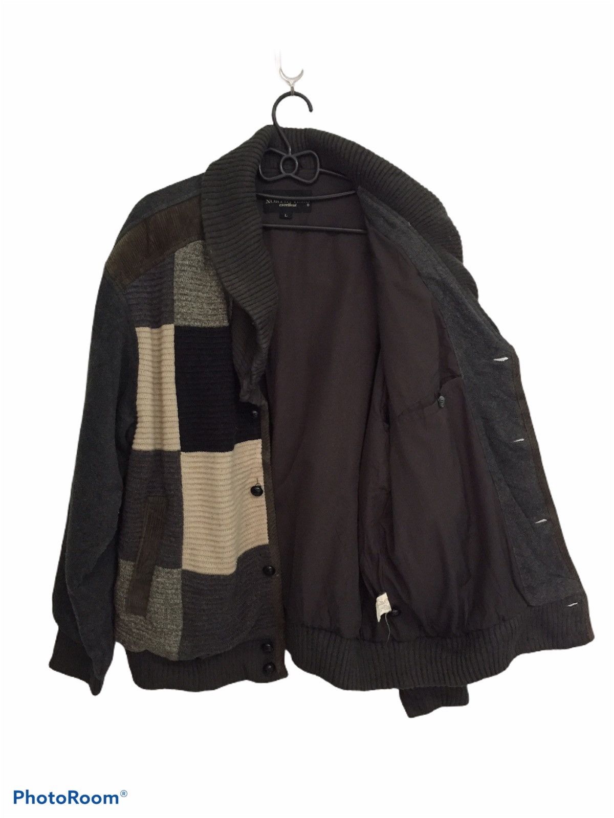 Japanese Brand Patch Style Mix Knitwear Fleece Jacket Design Size US L / EU 52-54 / 3 - 3 Thumbnail
