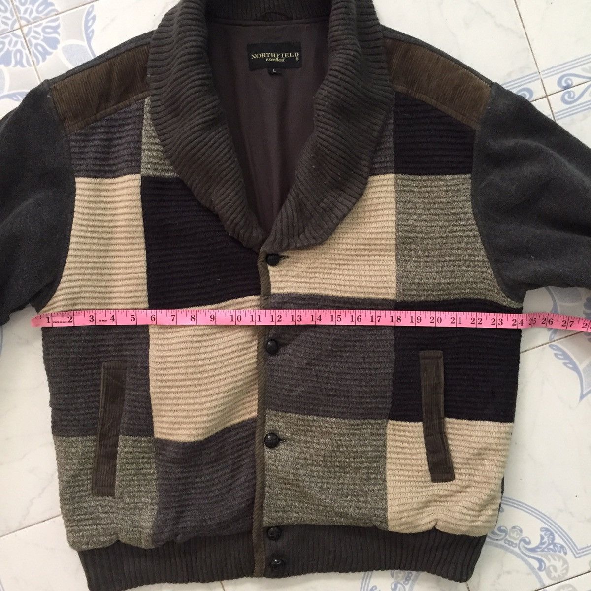 Japanese Brand Patch Style Mix Knitwear Fleece Jacket Design Size US L / EU 52-54 / 3 - 13 Thumbnail