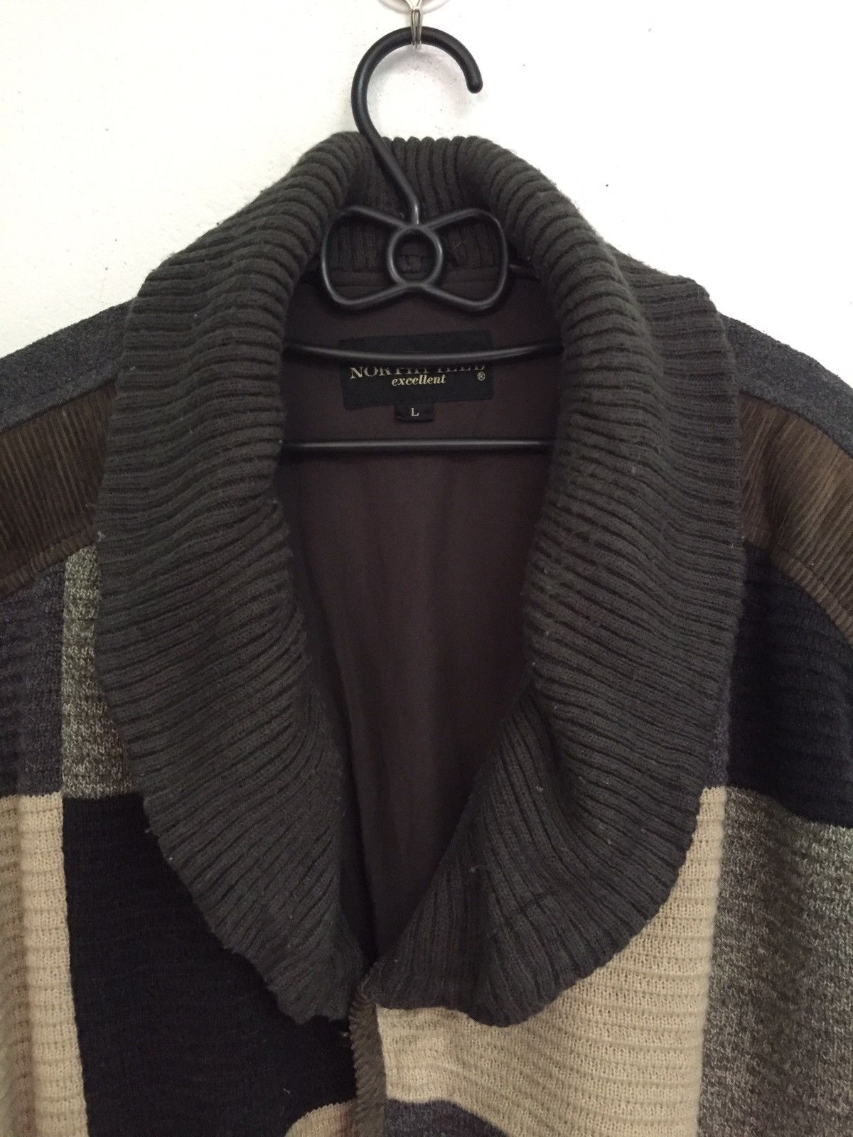 Japanese Brand Patch Style Mix Knitwear Fleece Jacket Design Size US L / EU 52-54 / 3 - 9 Thumbnail