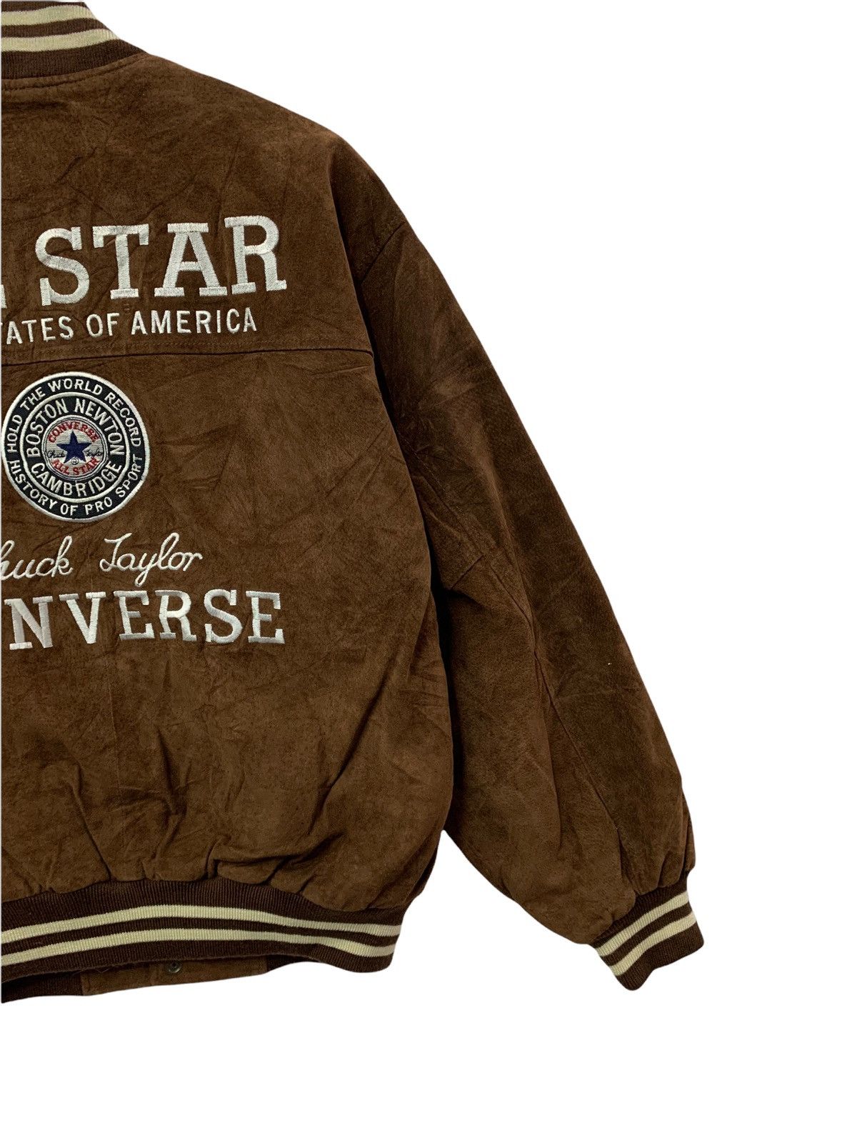 Converse 🔥VTG CONVERSE PIGSKIN LEATHER VARSITY JACKETS Size US L / EU 52-54 / 3 - 3 Thumbnail