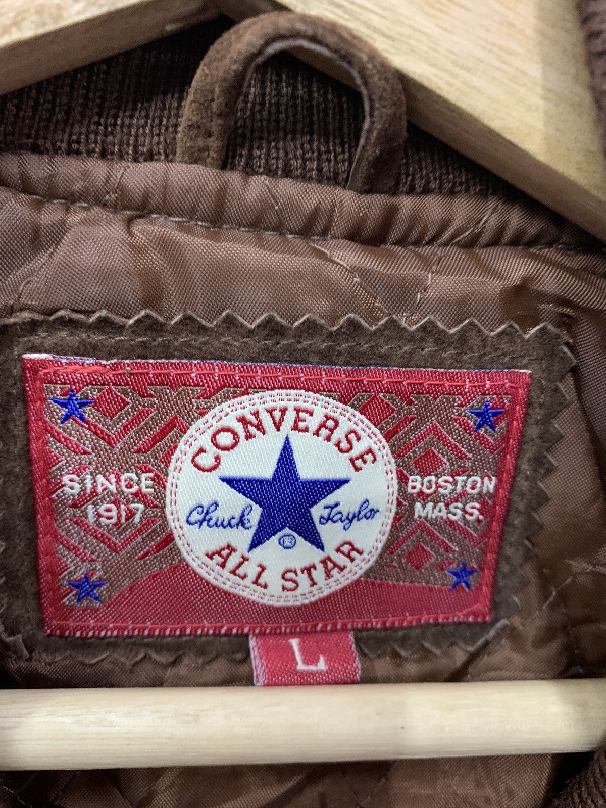 Converse 🔥VTG CONVERSE PIGSKIN LEATHER VARSITY JACKETS Size US L / EU 52-54 / 3 - 8 Thumbnail