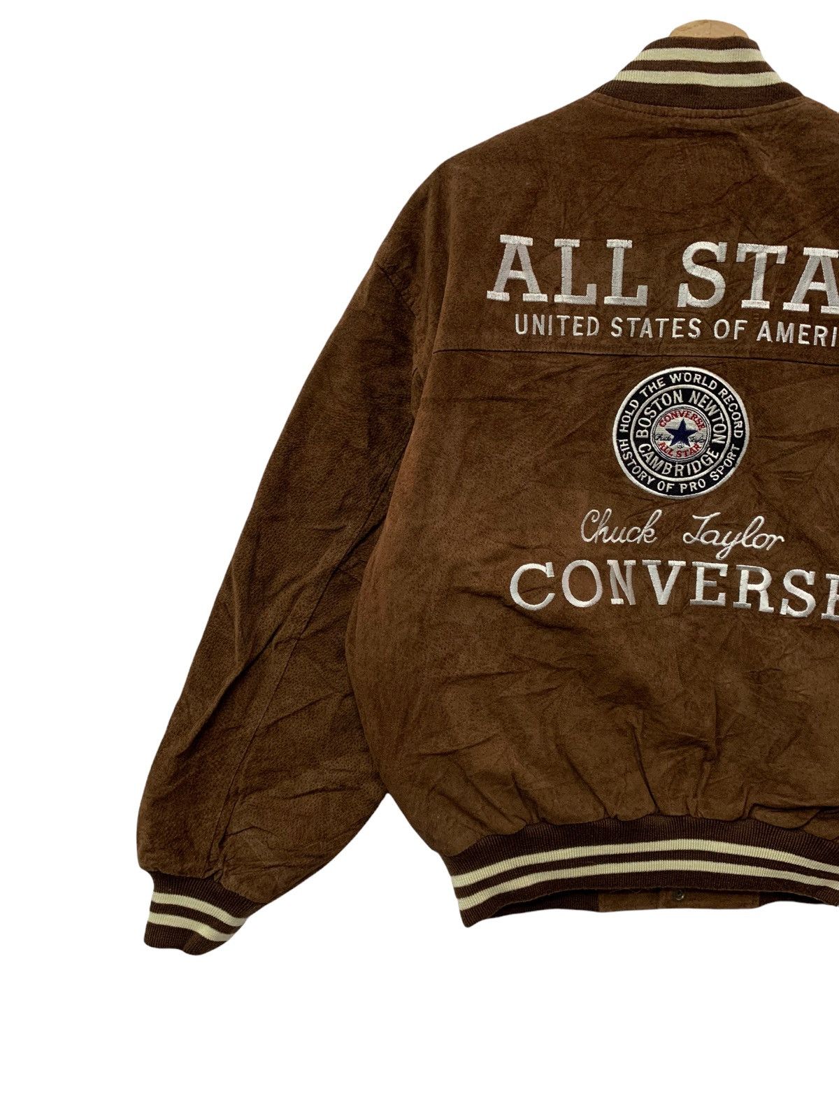Converse 🔥VTG CONVERSE PIGSKIN LEATHER VARSITY JACKETS Size US L / EU 52-54 / 3 - 2 Thumbnail