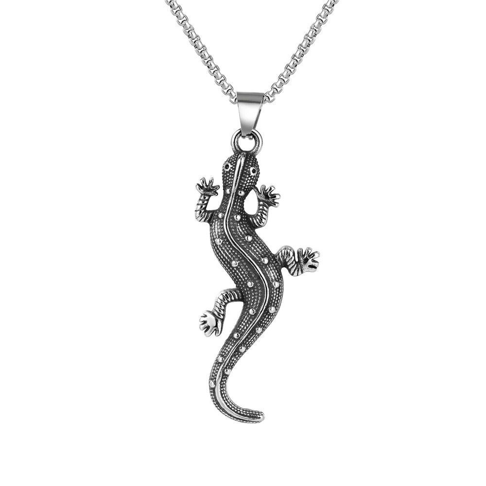 Jewelry Gothic Gecko Chameleon Pendant Necklace Size ONE SIZE - 3 Thumbnail