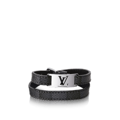 Louis Vuitton LOUIS VUITTON BRACELET CHAIN MONOGRAM SILVER LV LOGO M6549D