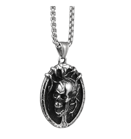 Jewelry Explosions Retro Skull Cross Necklace Size ONE SIZE - 1 Thumbnail