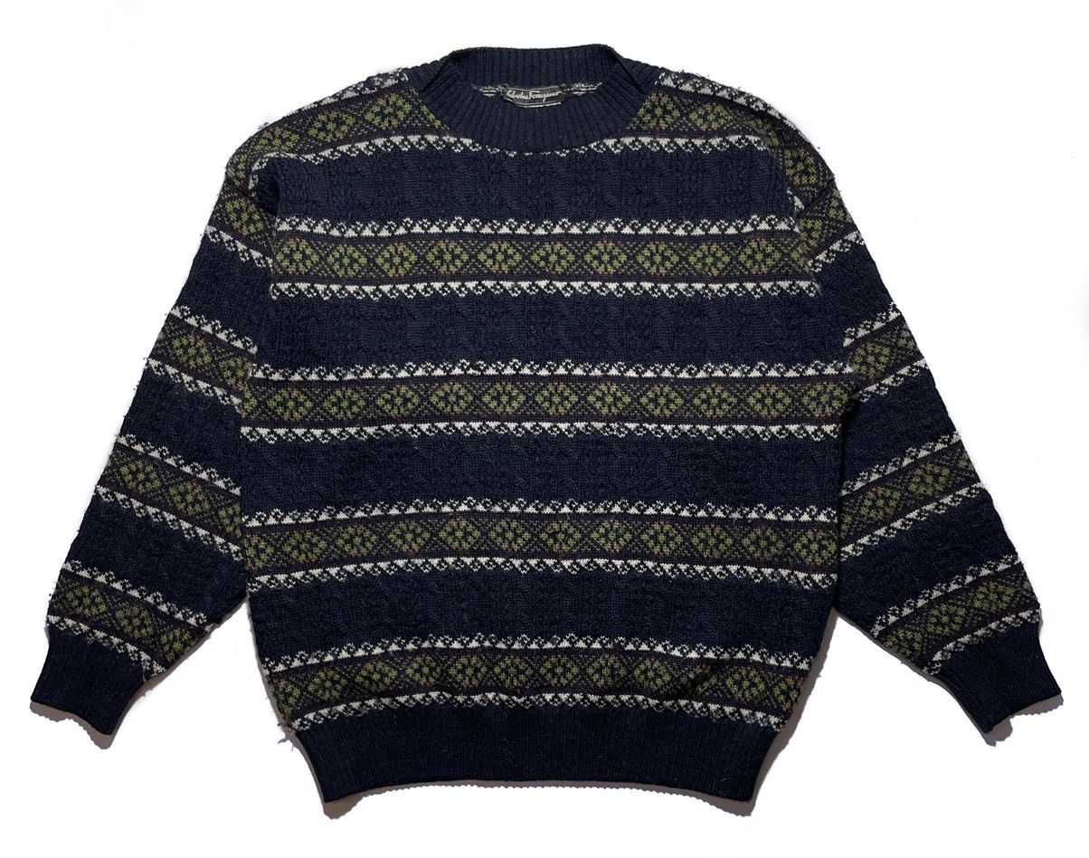 Salvatore Ferragamo Salvatore Ferragamo Wool Sweater Vintage Size US M / EU 48-50 / 2 - 1 Thumbnail
