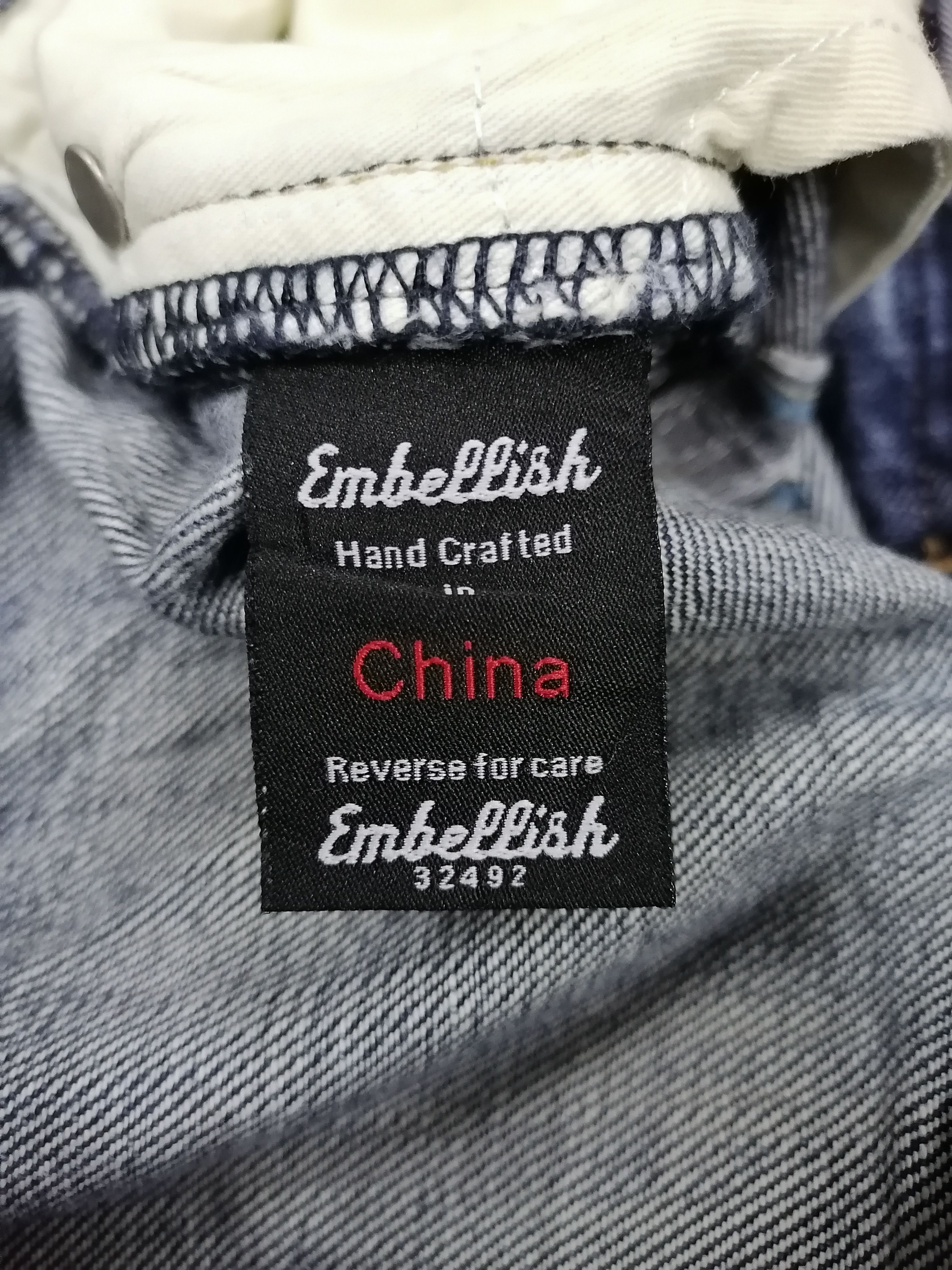 Japanese Brand Embellish Rip Boro Patchwork Distressed Denim Skinny Pants Size US 31 - 9 Thumbnail
