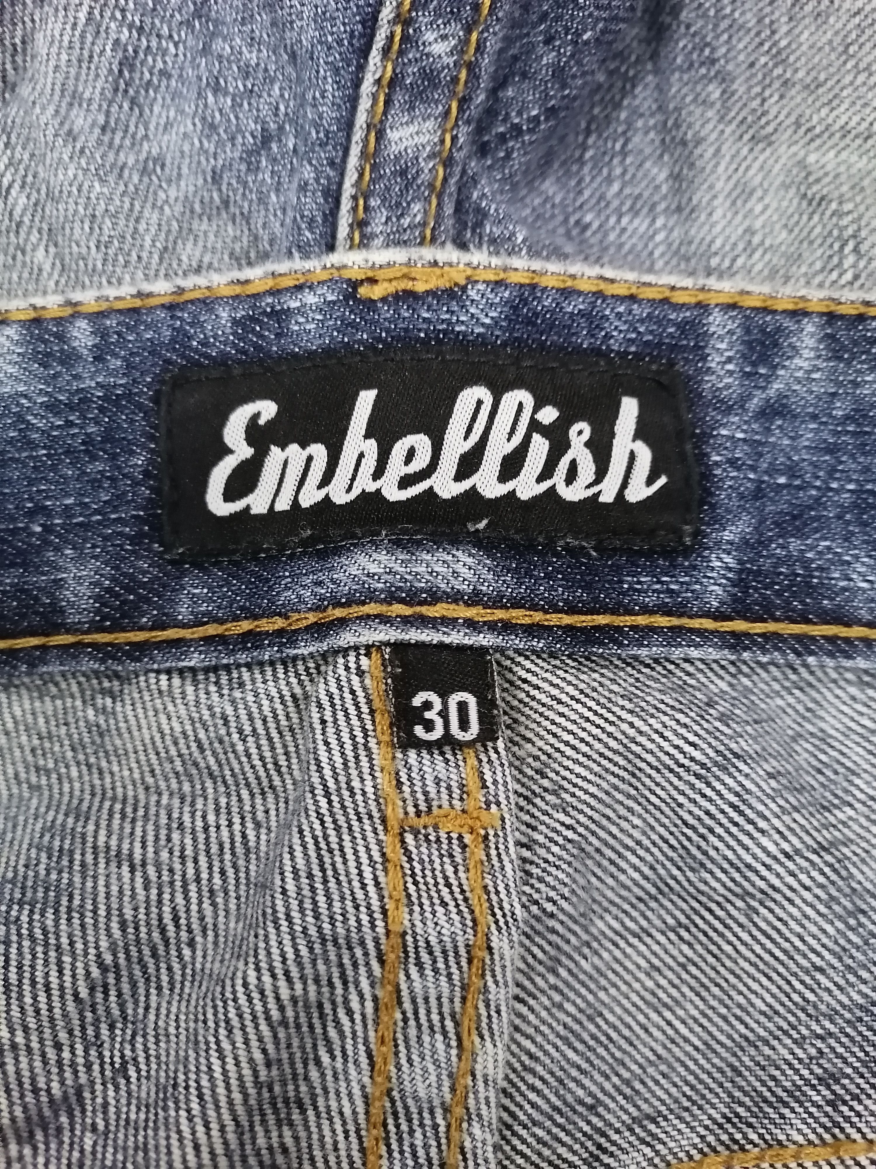 Japanese Brand Embellish Rip Boro Patchwork Distressed Denim Skinny Pants Size US 31 - 8 Thumbnail