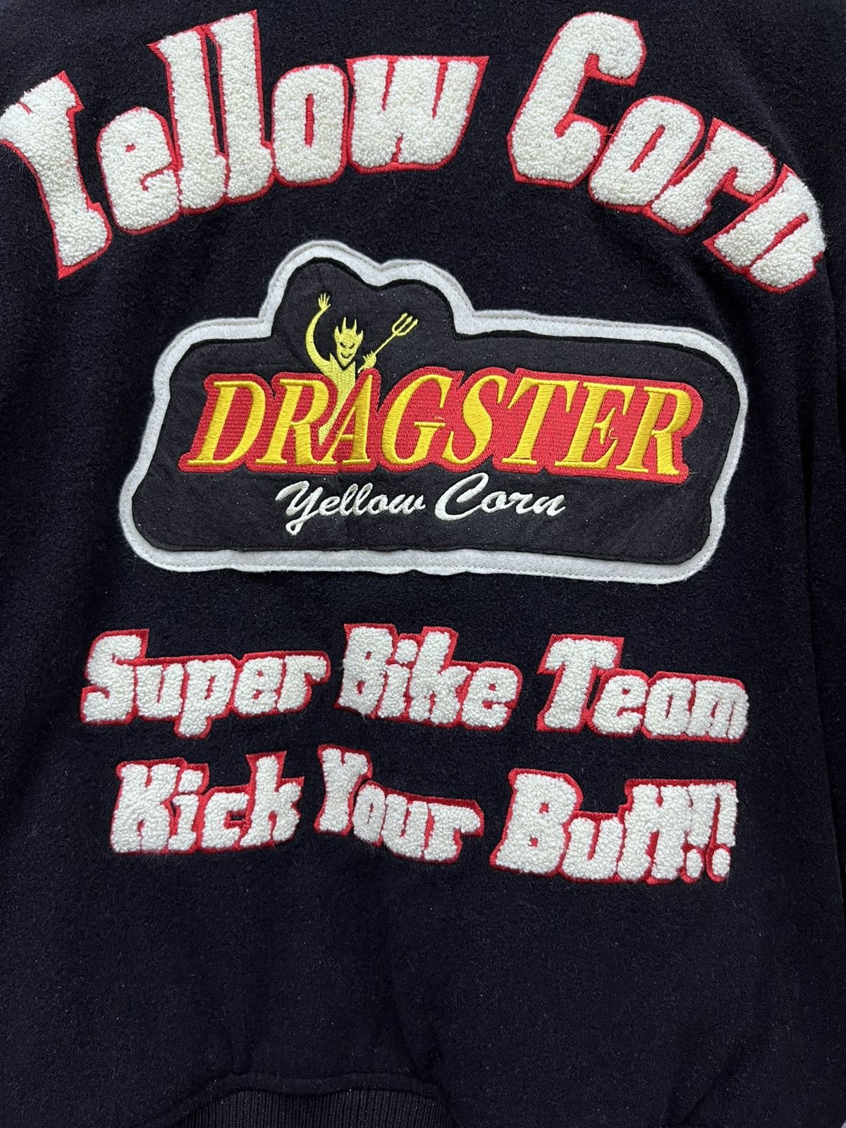 YELLOW CORN VERY RARE🔥VINTAGE DRAGSTER YELLOW CORN Biker Varsity Jacket Size US M / EU 48-50 / 2 - 2 Thumbnail
