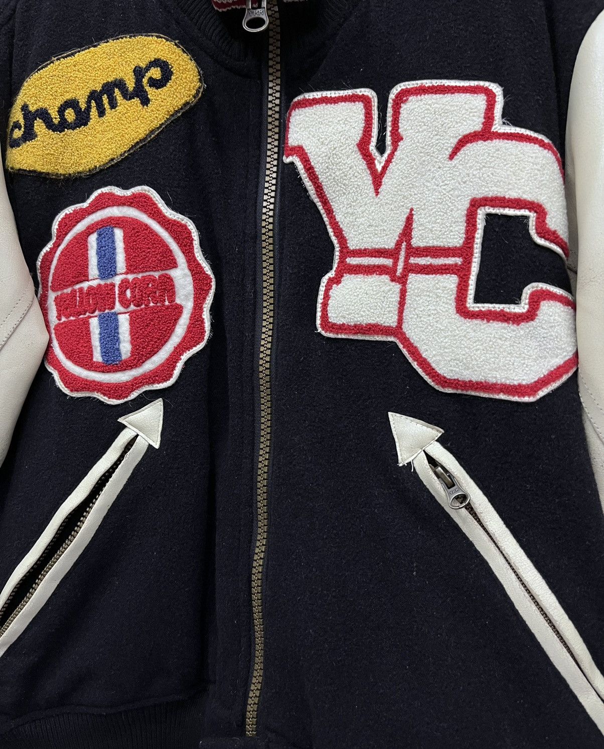 YELLOW CORN VERY RARE🔥VINTAGE DRAGSTER YELLOW CORN Biker Varsity Jacket Size US M / EU 48-50 / 2 - 4 Thumbnail
