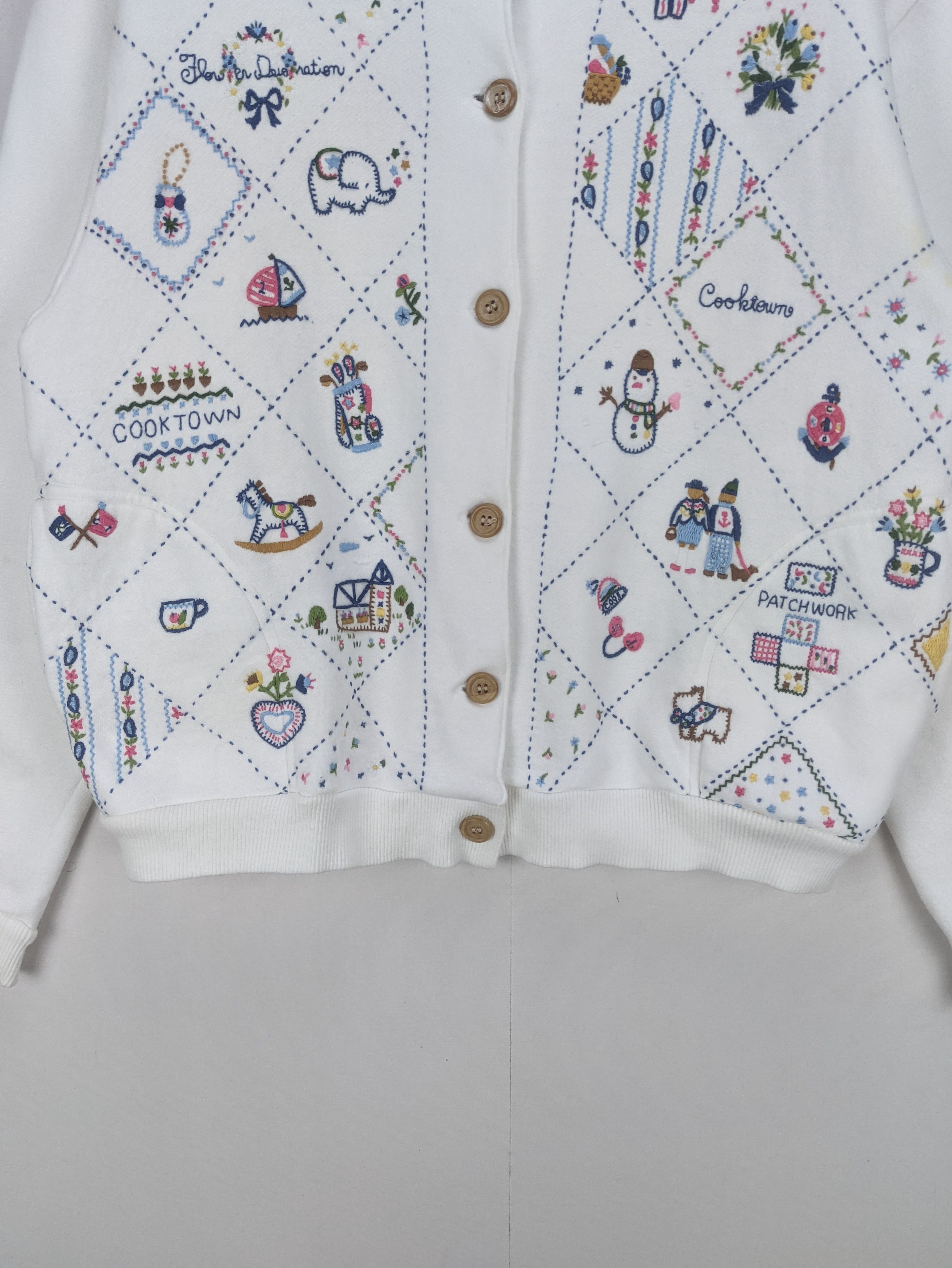 Japanese Brand Steals🔥Cardigan Jacket Embroidery Button Up Size M / US 6-8 / IT 42-44 - 7 Thumbnail
