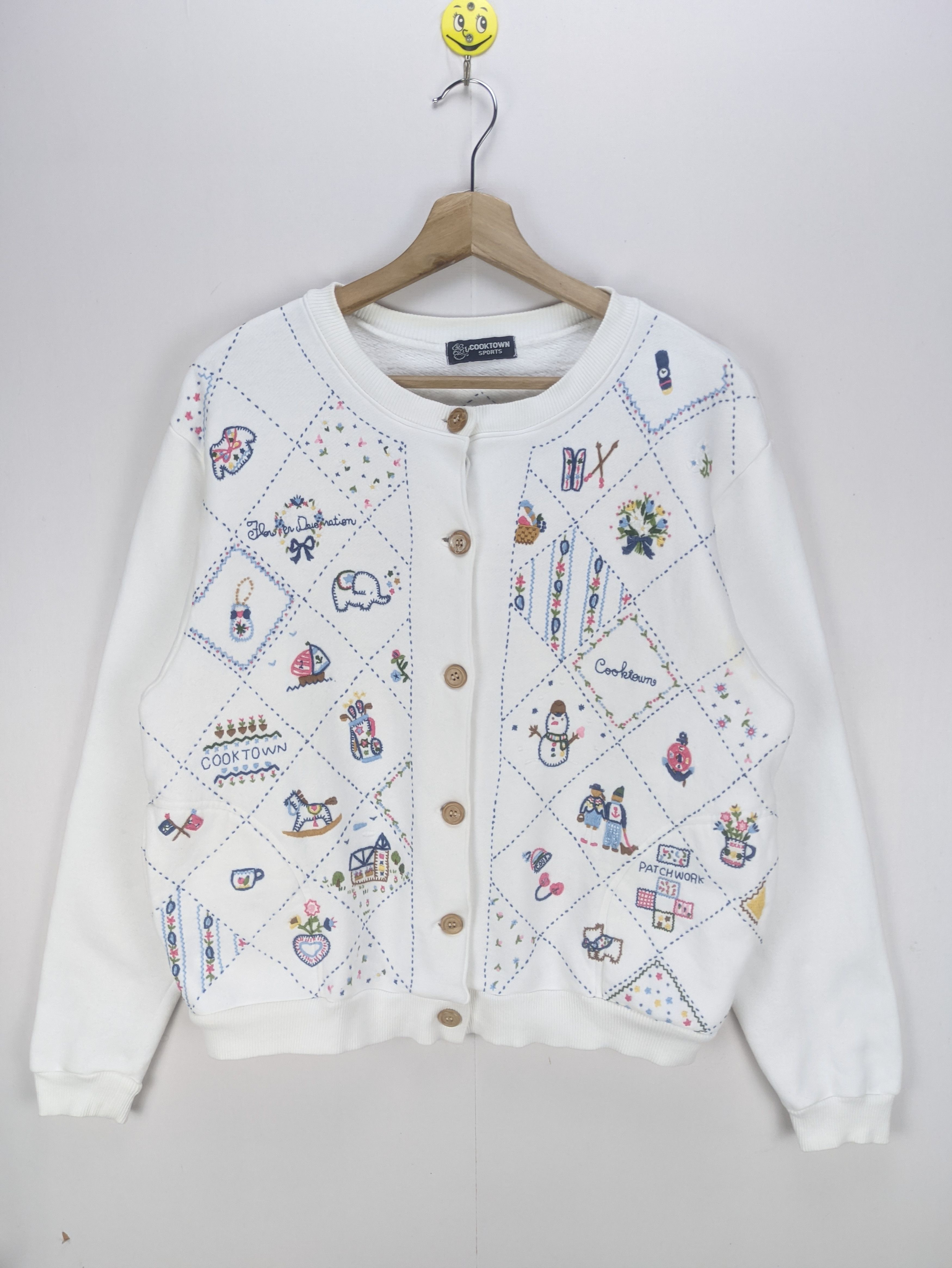 Japanese Brand Steals🔥Cardigan Jacket Embroidery Button Up Size M / US 6-8 / IT 42-44 - 1 Thumbnail