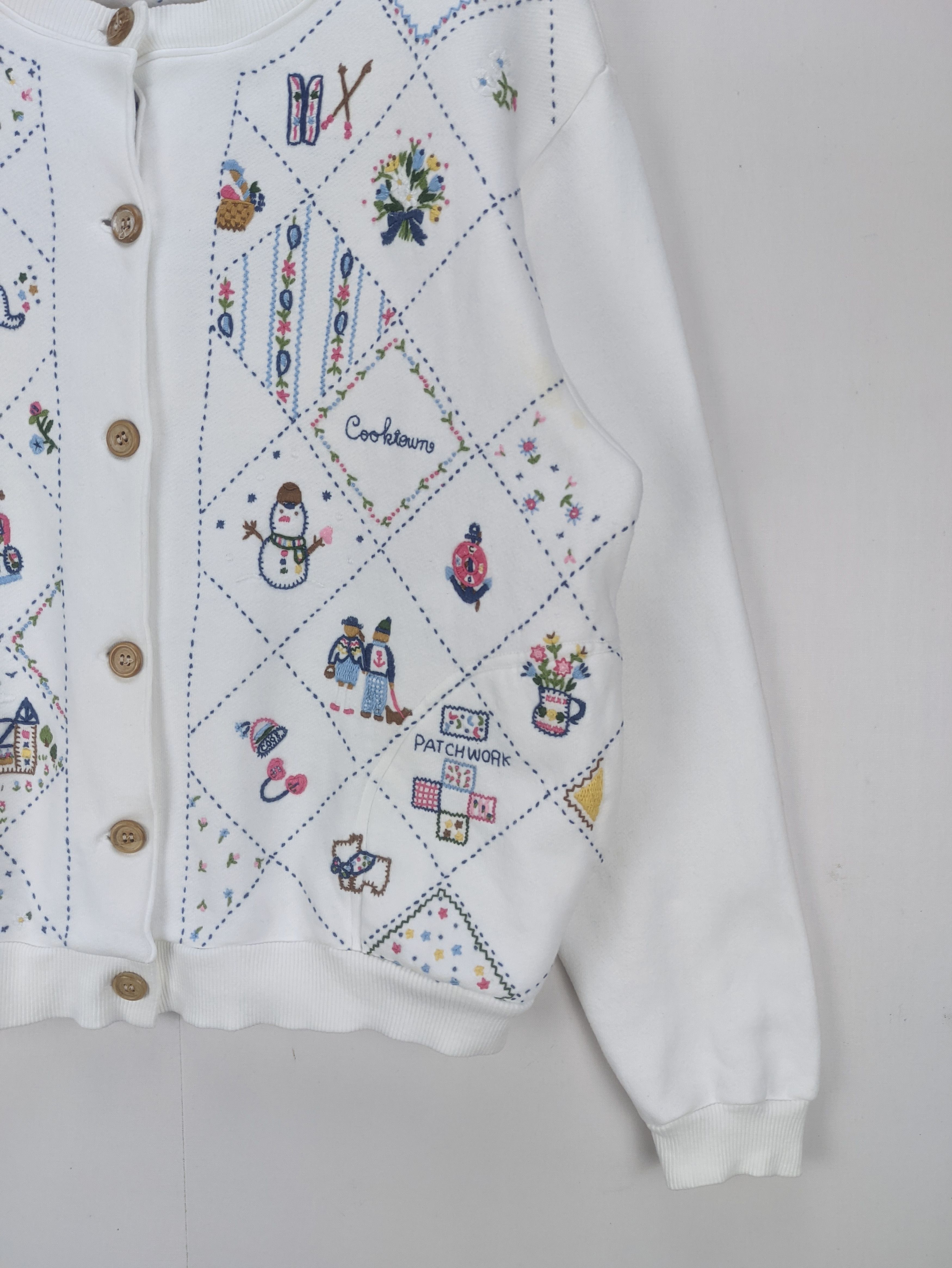 Japanese Brand Steals🔥Cardigan Jacket Embroidery Button Up Size M / US 6-8 / IT 42-44 - 5 Thumbnail