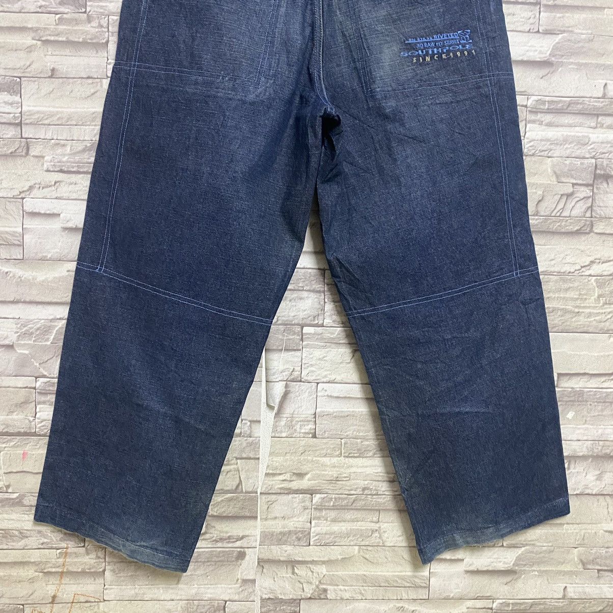 Southpole Vintage Southpole 3D Raw Fit Series Riveted Baggy Jeans Size US 31 - 16 Thumbnail