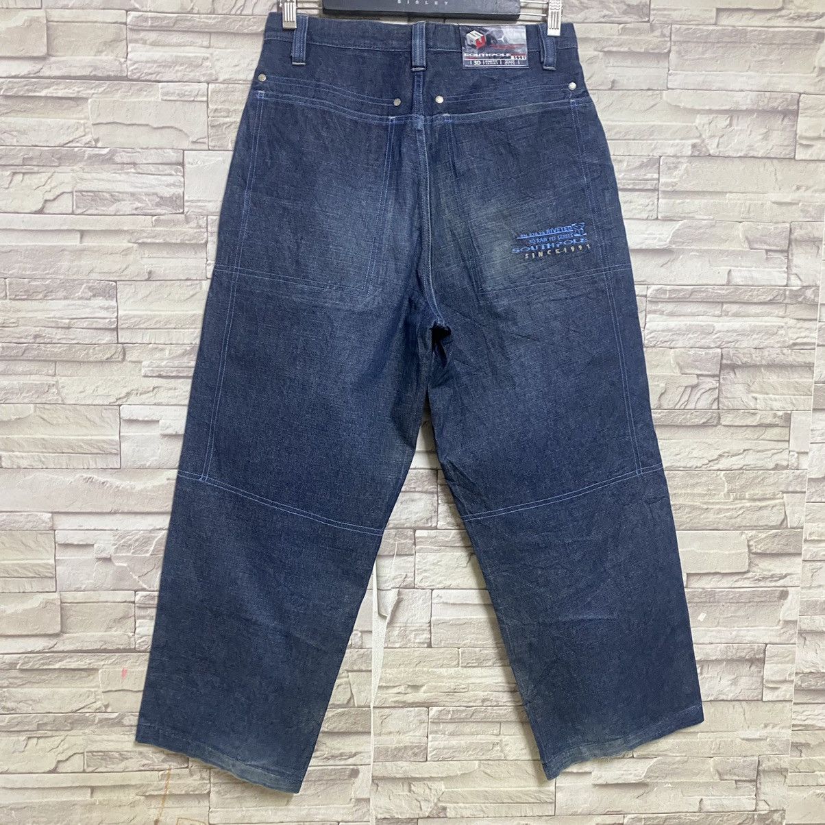 Southpole Vintage Southpole 3D Raw Fit Series Riveted Baggy Jeans Size US 31 - 10 Thumbnail