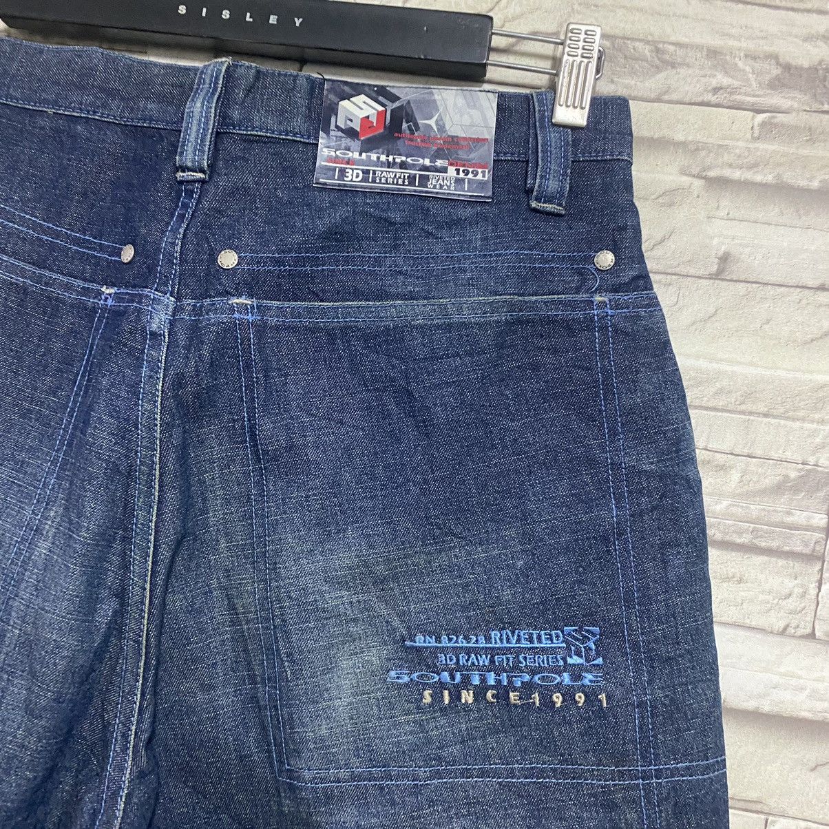 Southpole Vintage Southpole 3D Raw Fit Series Riveted Baggy Jeans Size US 31 - 12 Thumbnail