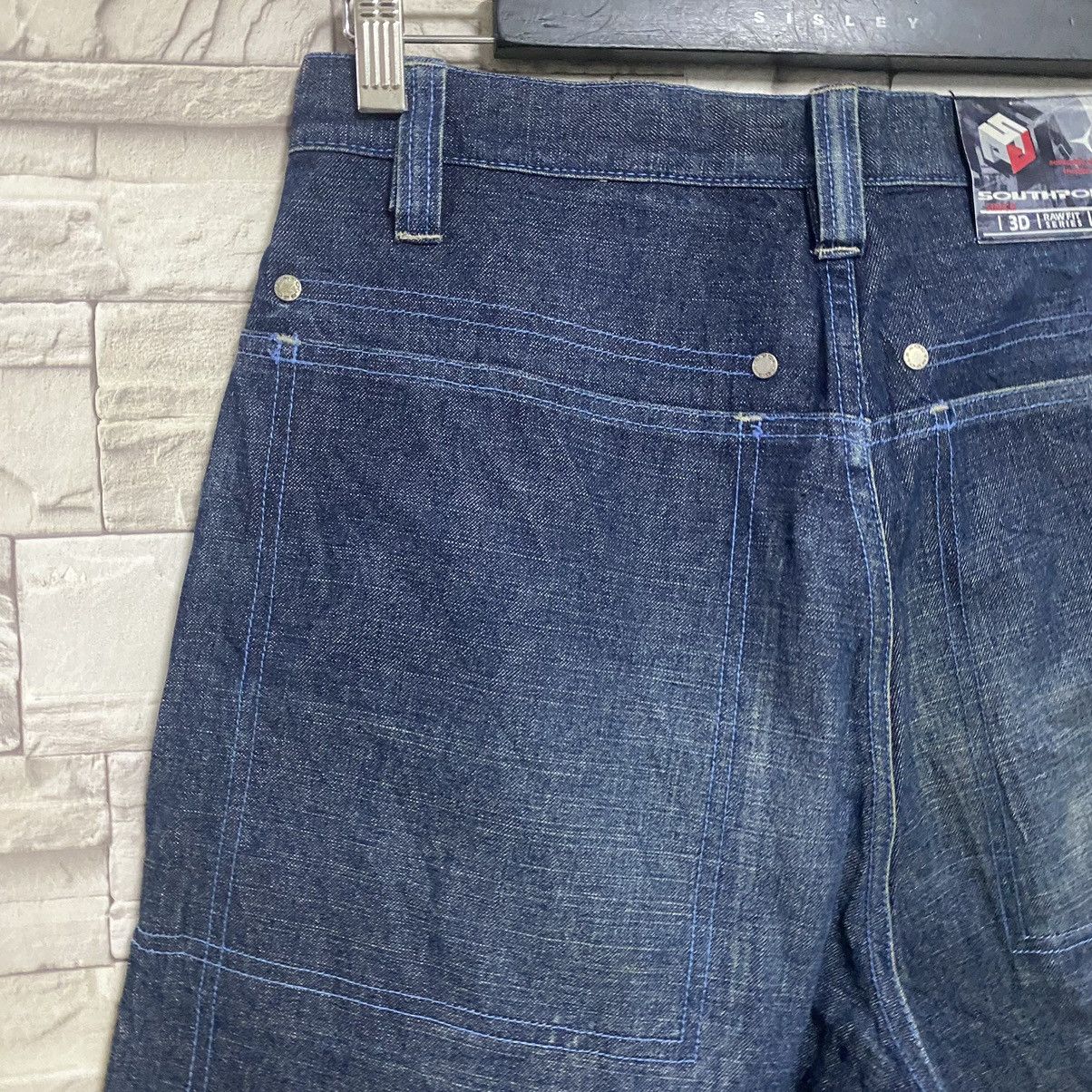 Southpole Vintage Southpole 3D Raw Fit Series Riveted Baggy Jeans Size US 31 - 13 Thumbnail