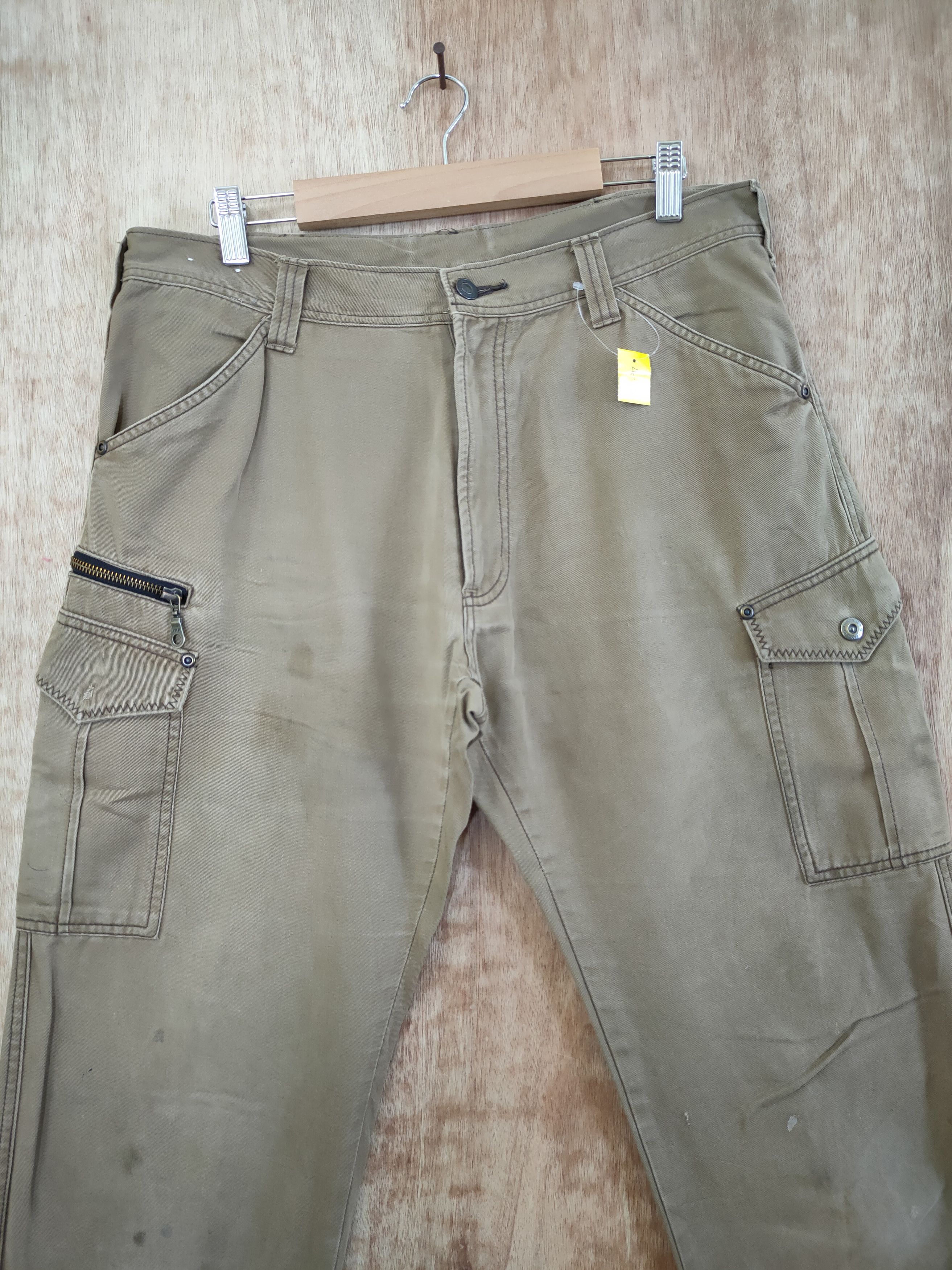 Japanese Brand DL Japan distressed dirty cargo pants #46-256T Size US 32 / EU 48 - 3 Thumbnail