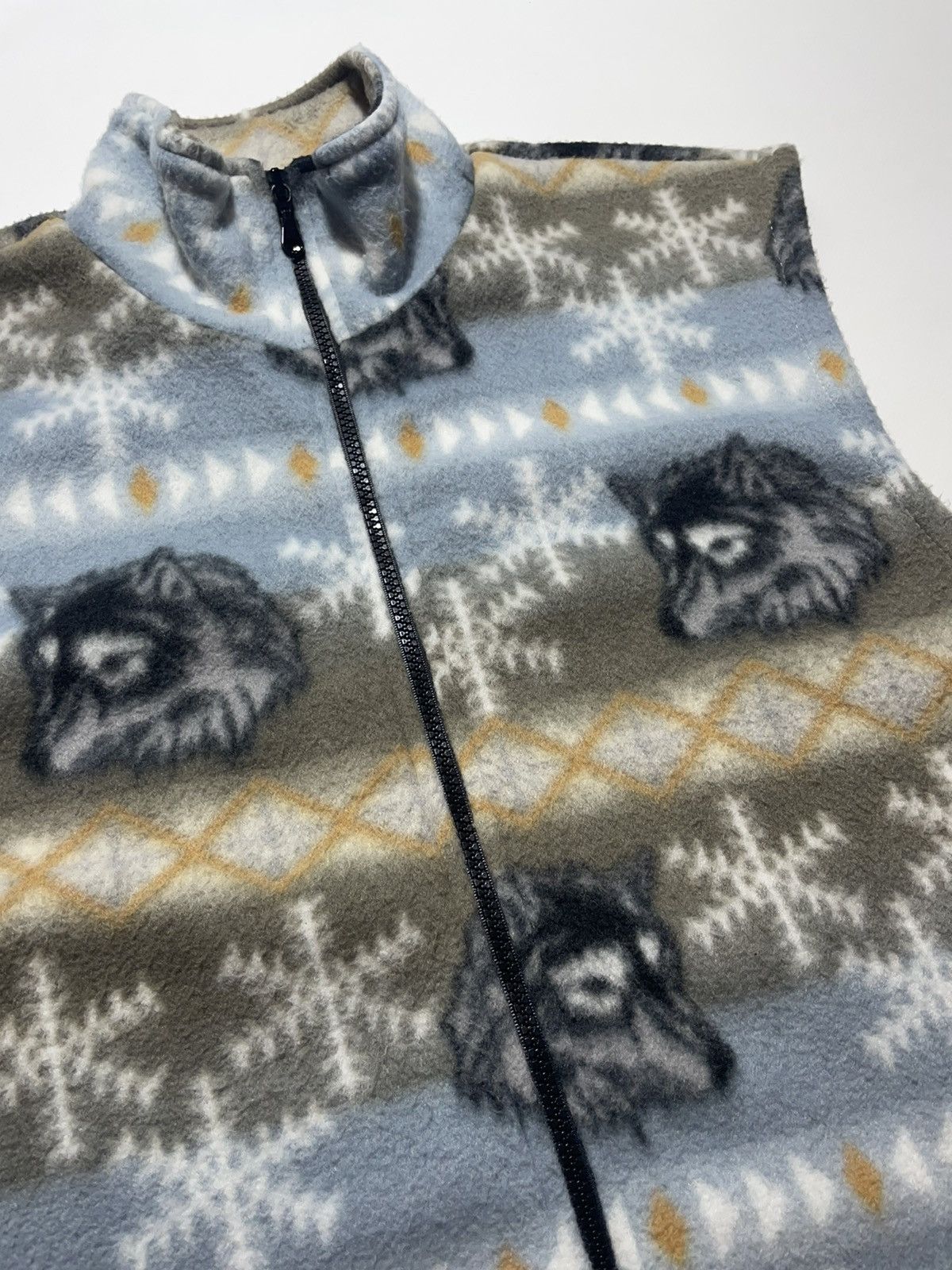 Vintage Vintage Printed Fleece Wolfs Vest Size US L / EU 52-54 / 3 - 4 Thumbnail