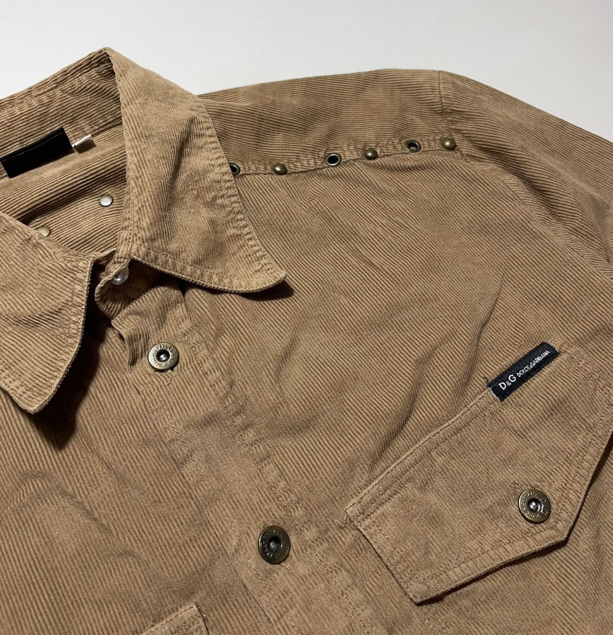 Dolce & Gabbana Dolce & Gabbana Vintage Corduroy Shirt Size US L / EU 52-54 / 3 - 4 Thumbnail